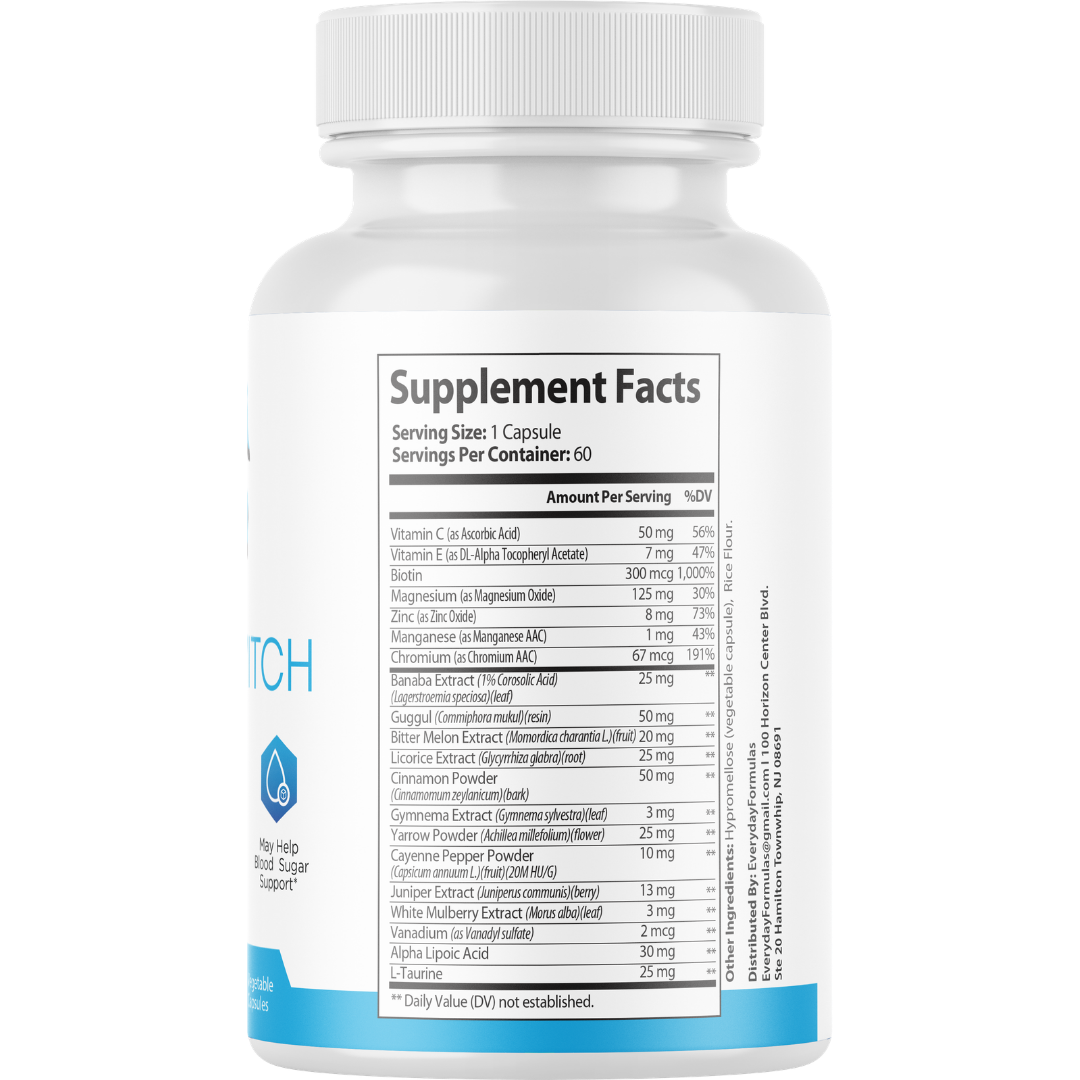 Sugar Switch Blood Sugar & Gut Health Support Supplement 60 Capsules