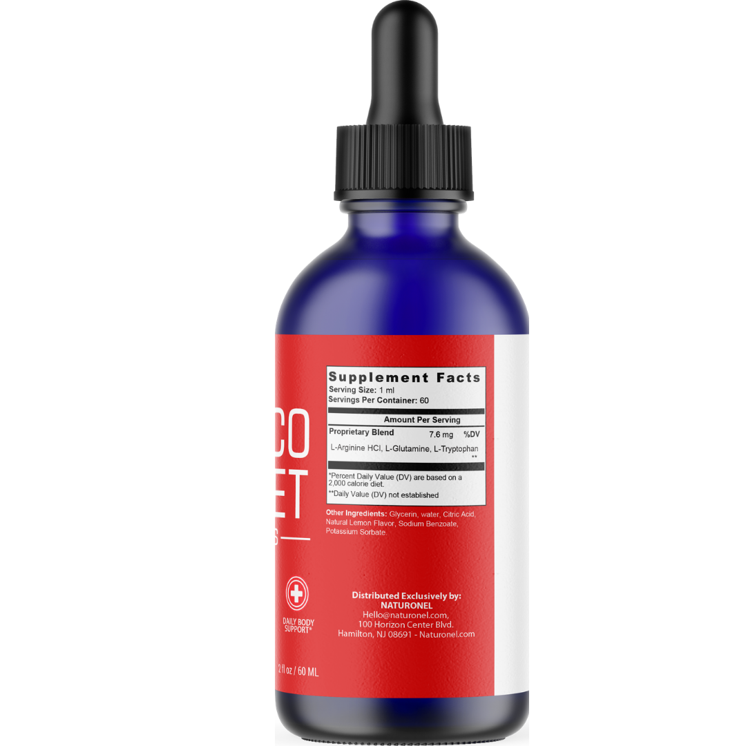 Glyco Reset Drops (5 Pack) – Advanced 3-in-1 Amino Acid Wellness Formula with L-Arginine, L-Glutamine & L-Tryptophan – Daily Balance & Body Support – Lemon Flavor