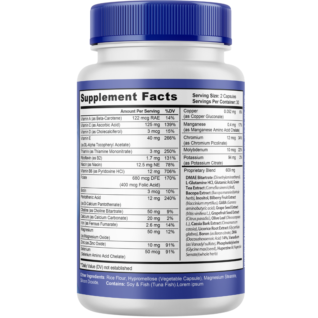 FocusMax Advanced Mind Memory & Cognitive Support 60 Capsules