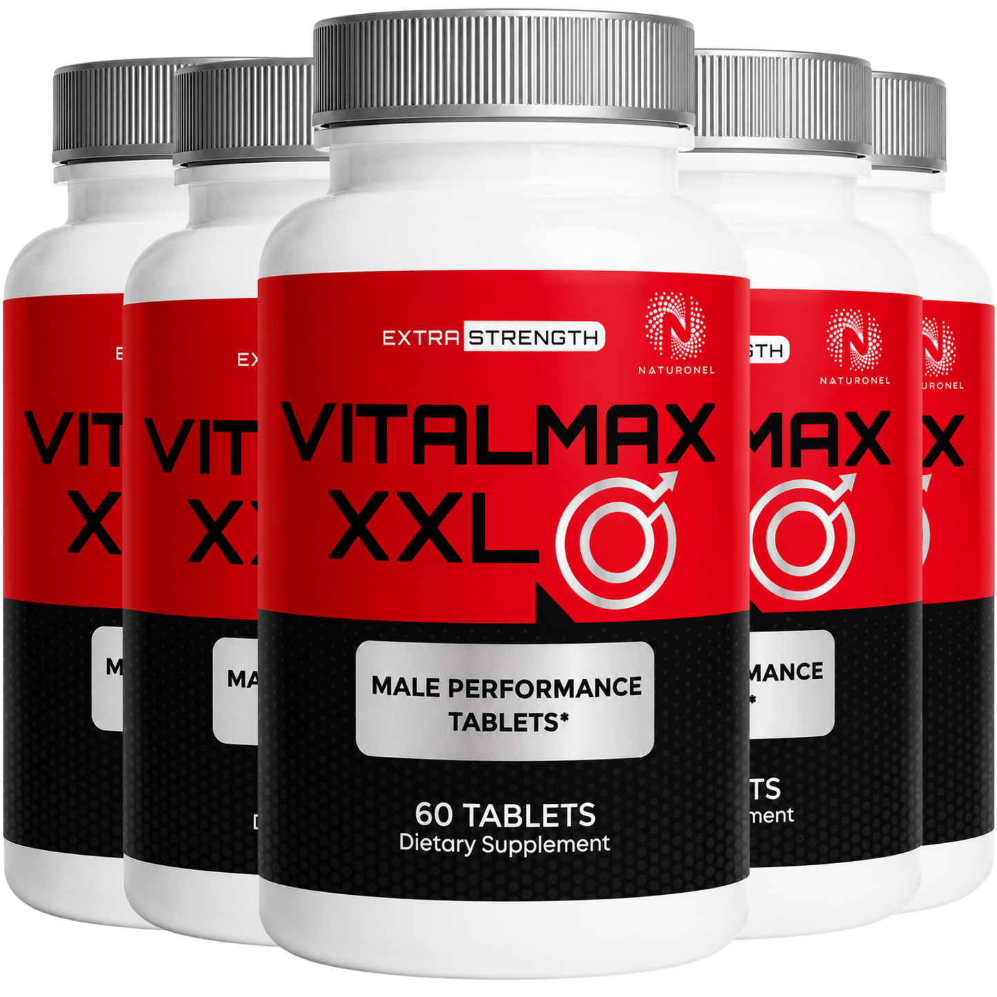 VitalMax XXL Male Performance Supplement for Men – Daily Men's Vitality Formula - 5 Bottle