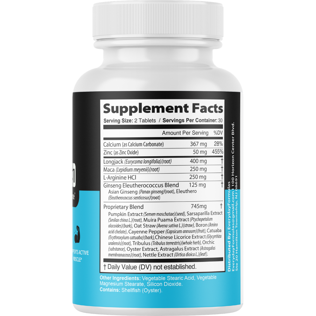 Elevated Male Performance And Stamina Support Supplement 60 Tablets