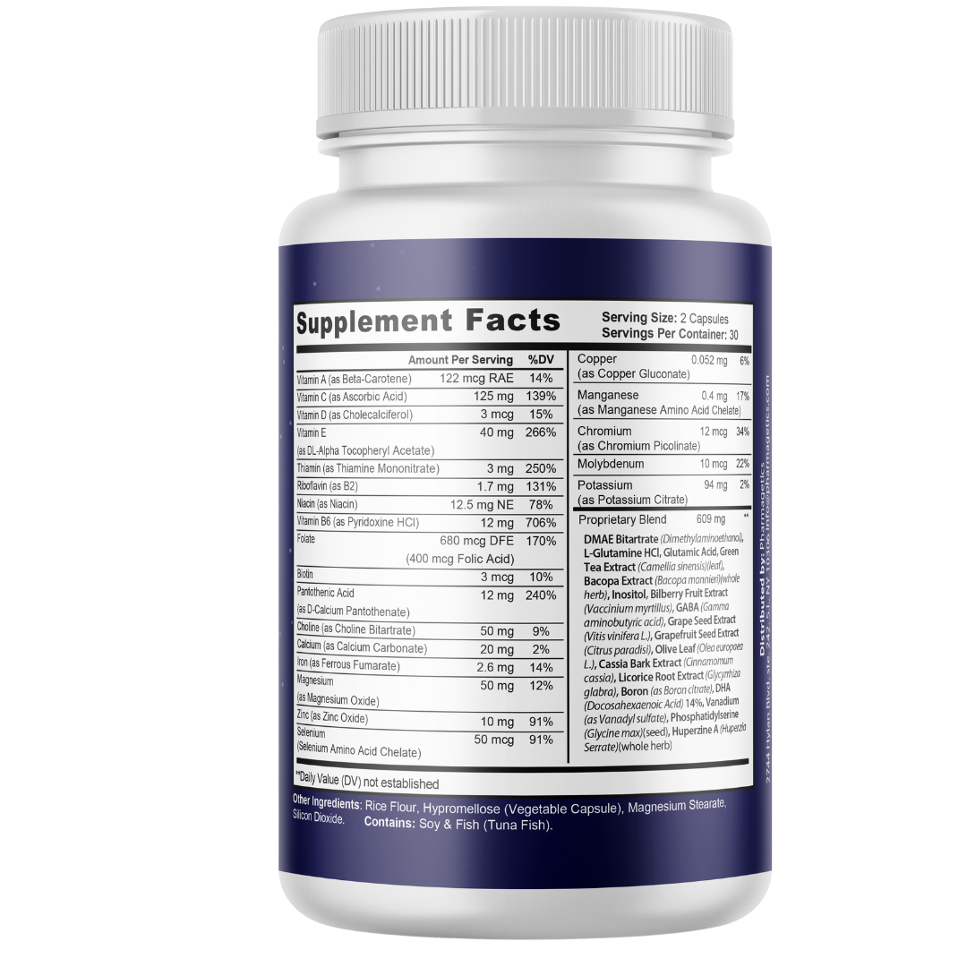 BDNF Memory & Focus Support, Brain Health Supplement 60 Capsules