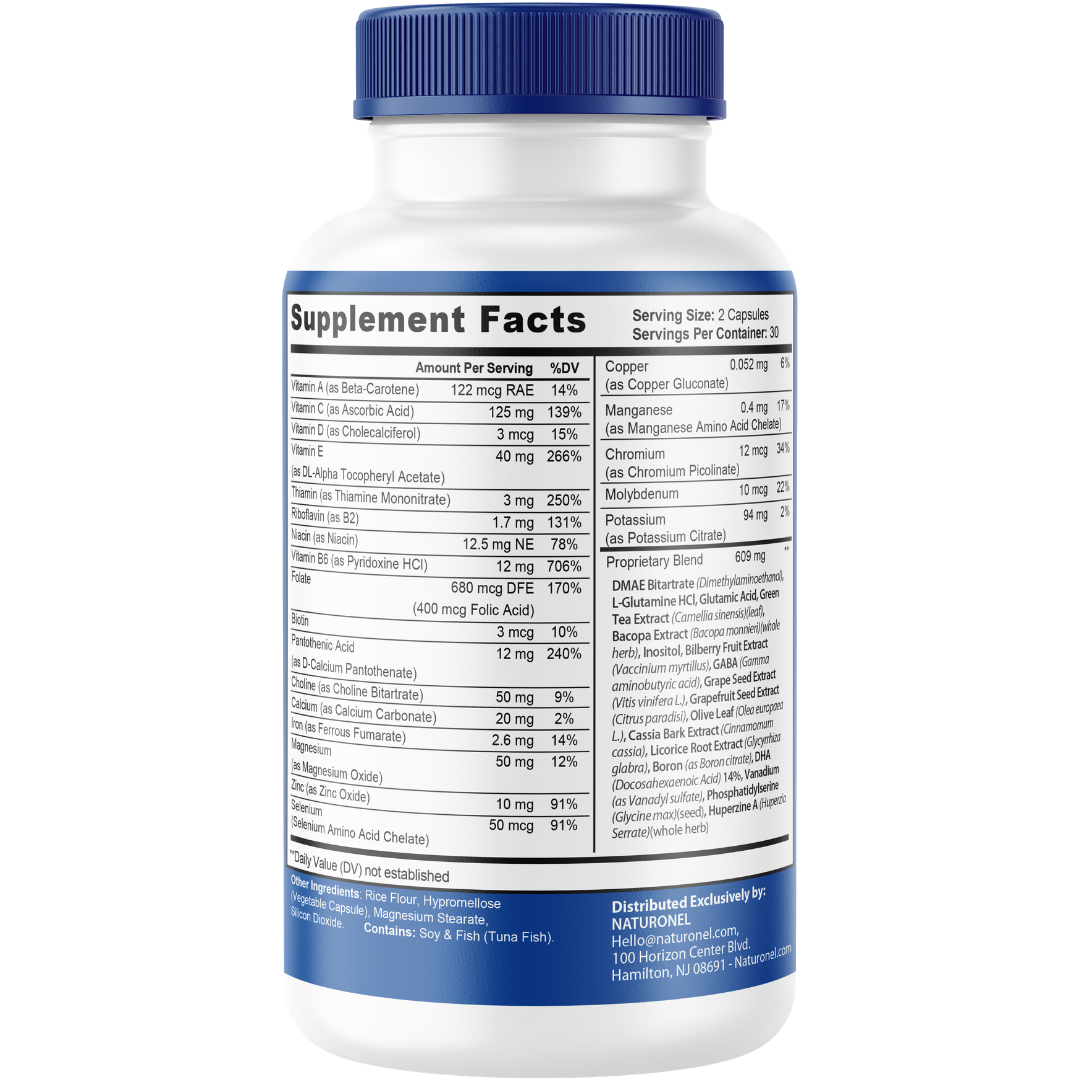 Brain Memory Keeper Pro (12 Pack)– Advanced Cognitive & Memory Support – Mental Clarity and Focus Formula with Bacopa, Choline & DMAE