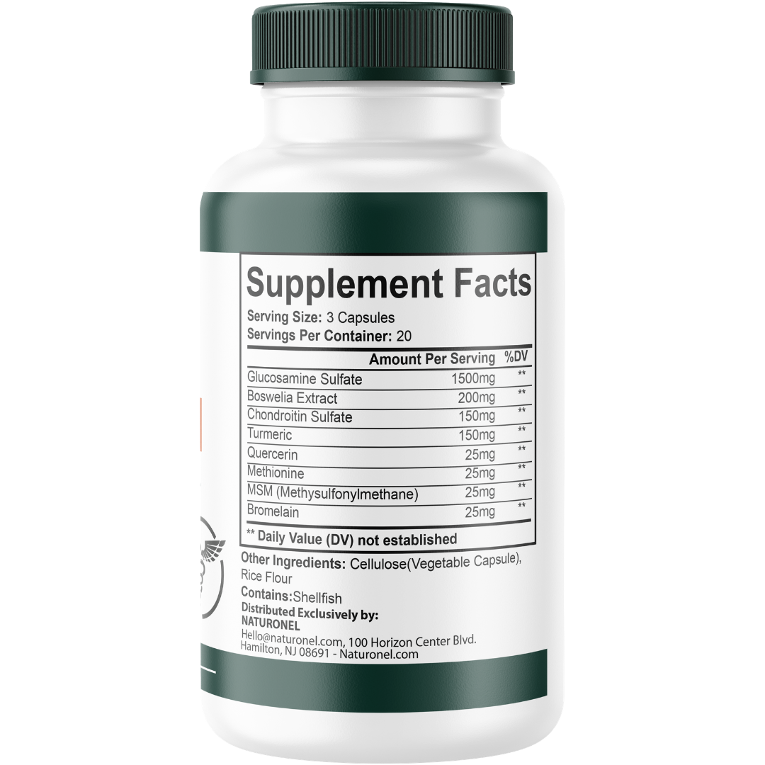 Vital Move (12 Pack) Premium Joint Wellness Supplement – Glucosamine 1500mg with Chondroitin, Turmeric, Boswellia, MSM, Bromelain & Quercetin – Advanced 8-Ingredient Blend