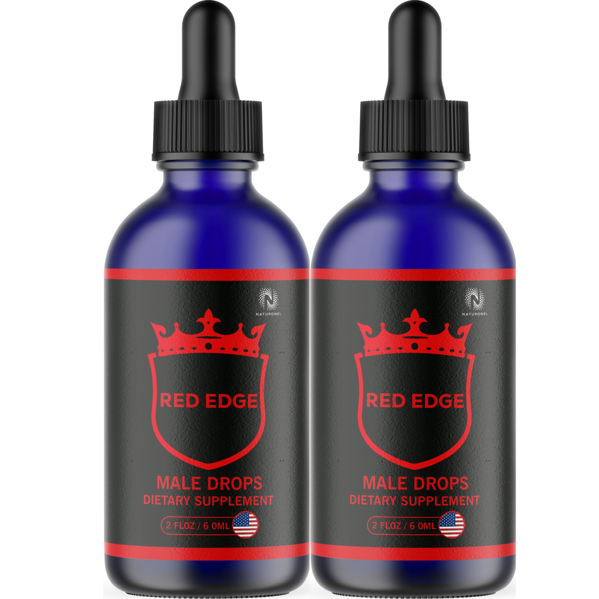 Red Edge Advanced Male Drops (2 Pack) – Daily Men’s Vitality & Performance Support – Liquid Dietary Supplement