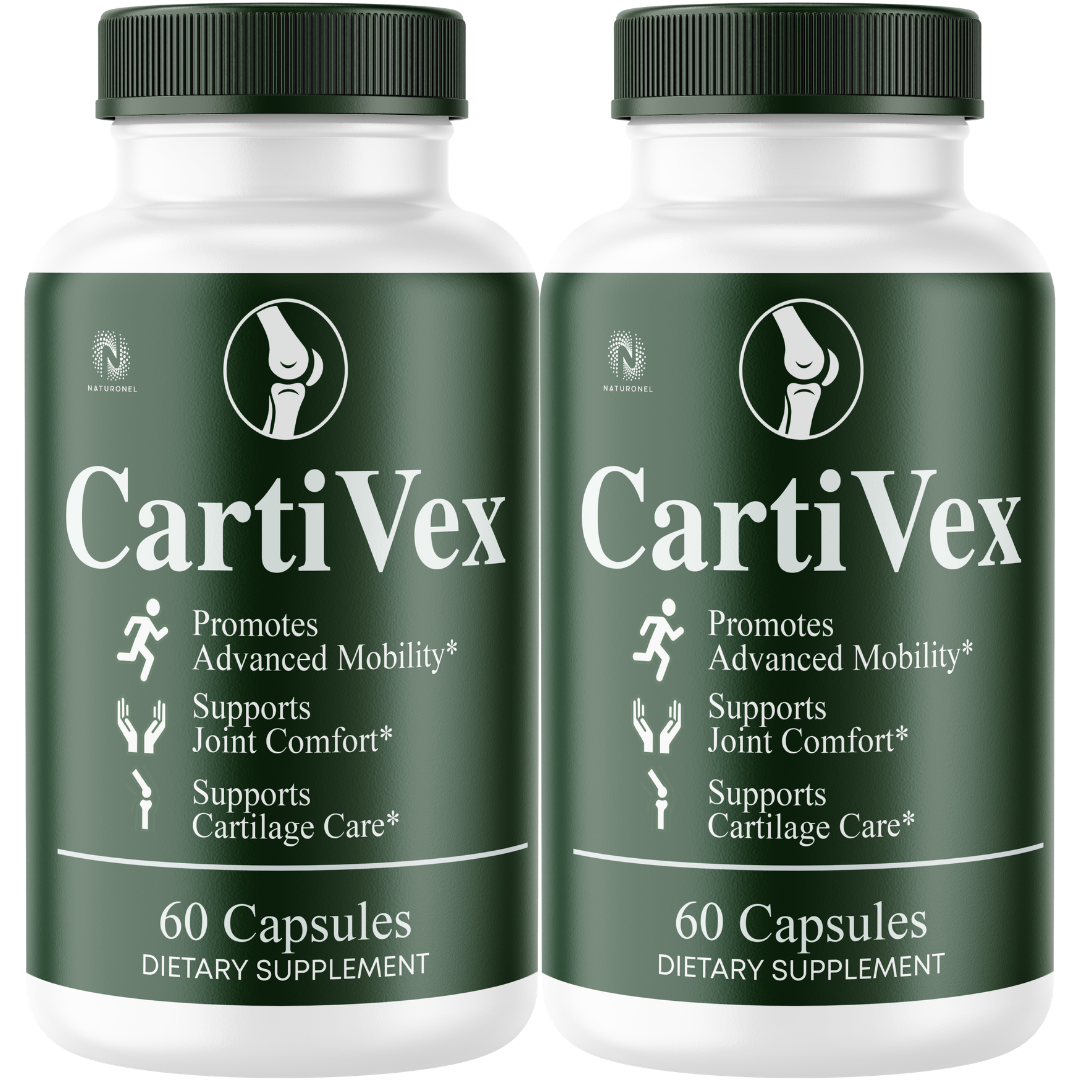 CartiVex Joint Mobility & Flexibility Support (2 Pack)  – Glucosamine, Chondroitin, Boswellia, Quercetin & Bromelain