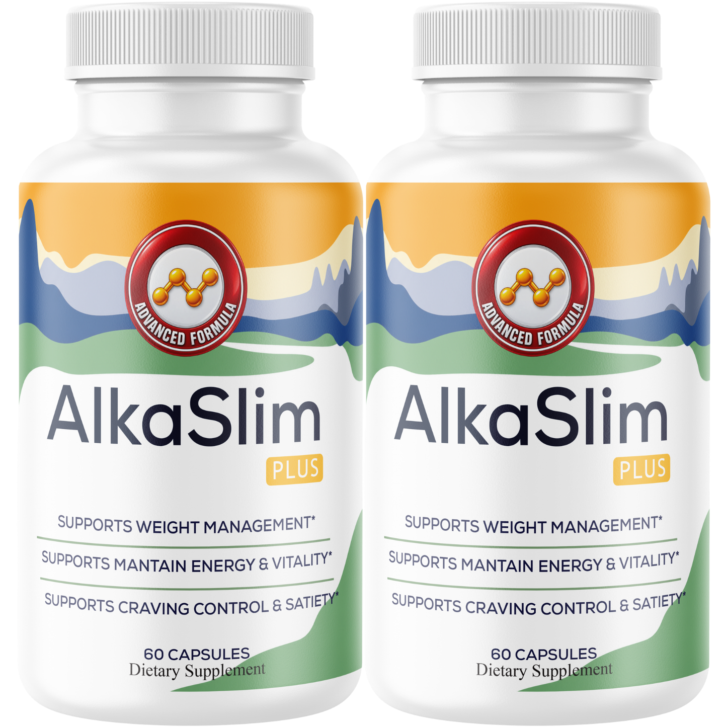 AlkaSlim Plus (2 Pack) Weight Management Formula – Raspberry Ketones, African Mango, Green Tea Extract, Apple Cider Vinegar & Kelp – Supports Metabolism, Energy & Satiety