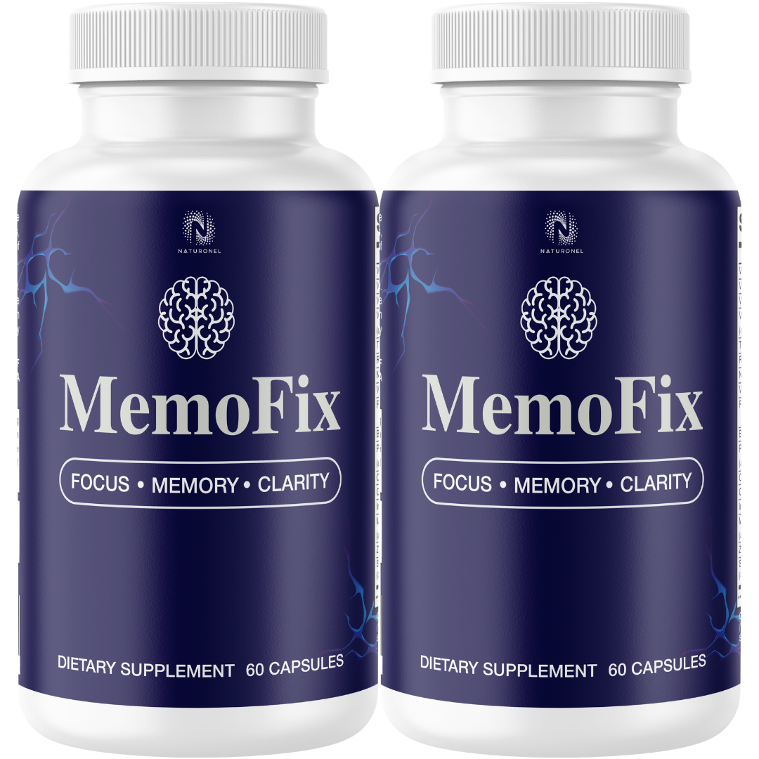 MemoFix Brain & Memory Support (2 Pack) – Cognitive, Focus, Concentration & Mental Clarity Formula