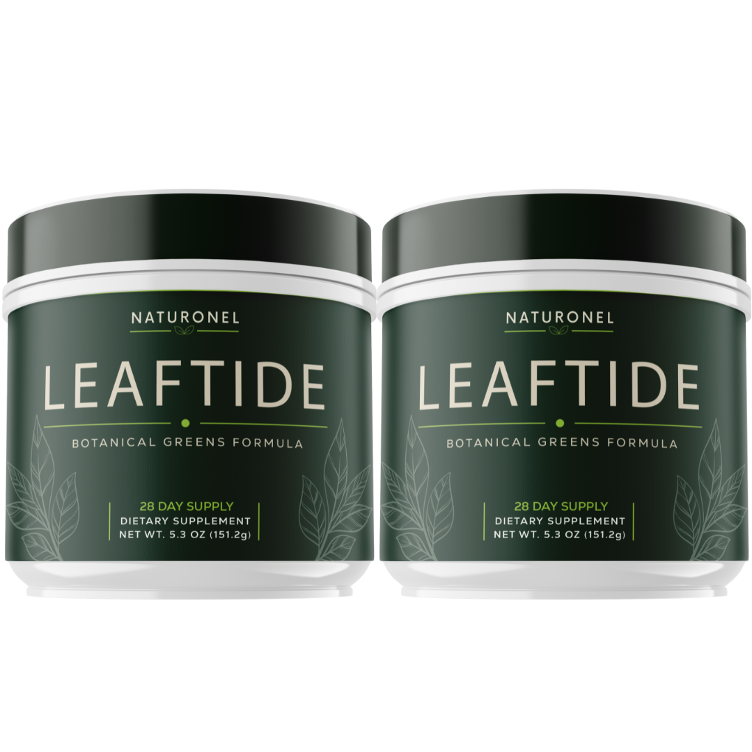 LEAFTIDE (2 Pack) Botanical Greens Powder – Superfood Greens Formula with Organic Wheatgrass, Moringa, Spirulina, Matcha, Probiotics & Digestive Fiber – Daily Greens Drink Mix – Natural Citrus Punch