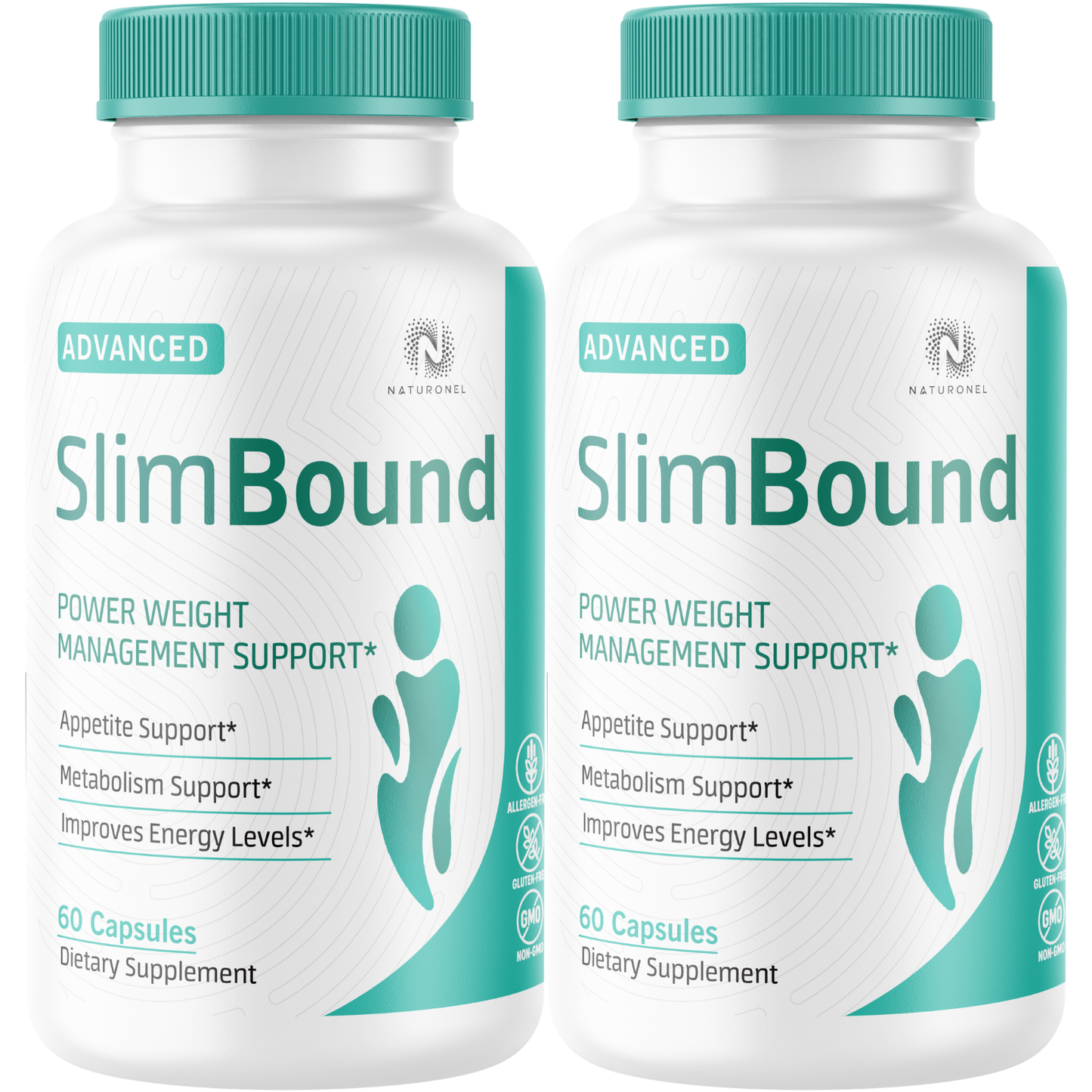SlimBound (2 Pack) Advanced Weight Management Formula – Raspberry Ketones, African Mango, Green Tea Extract & Apple Cider Vinegar – Metabolism, Appetite & Energy Support