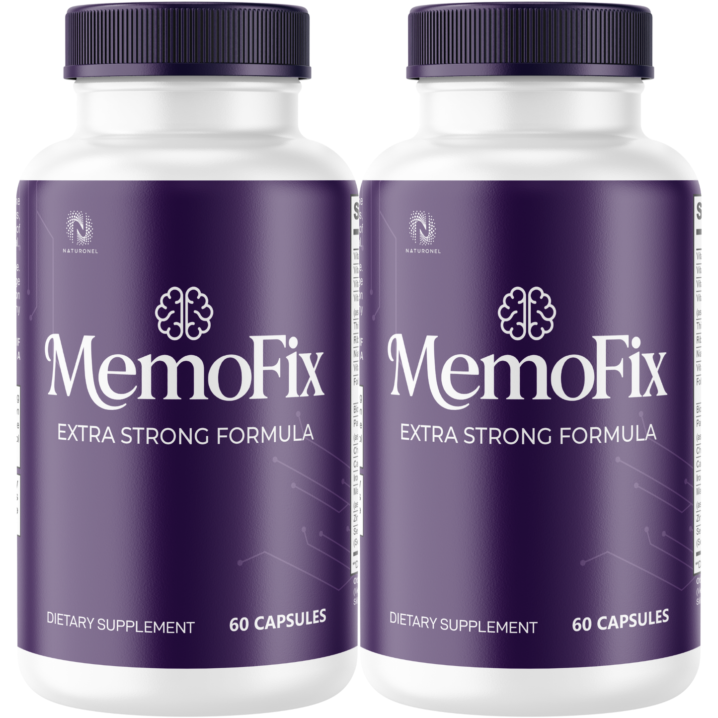 MemoFix (2 Pack) Brain Supplement – Memory & Cognitive Support Formula with Vitamins, Minerals & Botanical Ingredients – Focus & Mental Clarity Supplement