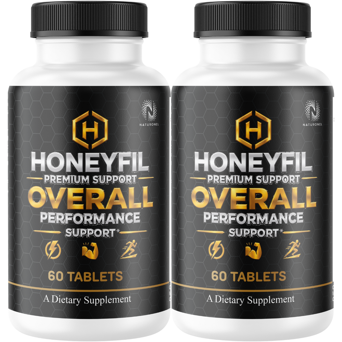 Honeyfil Premium Performance Formula for Men (2 Pack) – Energy & Vitality Support with Longjack, Maca, Ginseng, Zinc & L-Arginine