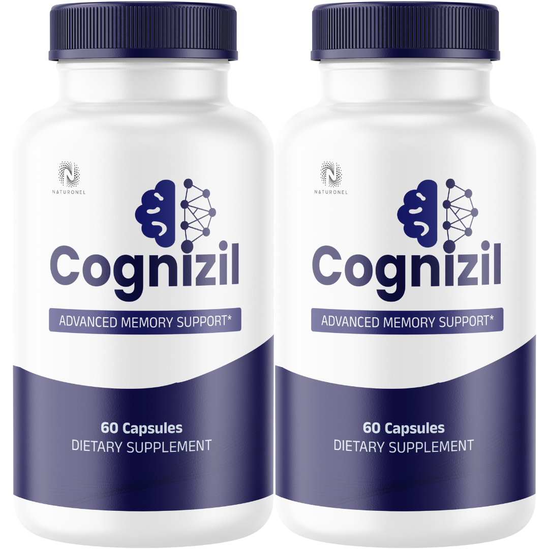 Cognizil Advanced Memory Support Supplement (2 Pack) – Brain Health, Focus & Cognitive Function with DMAE, Bacopa Monnieri, L-Glutamine & Grape Seed Extract