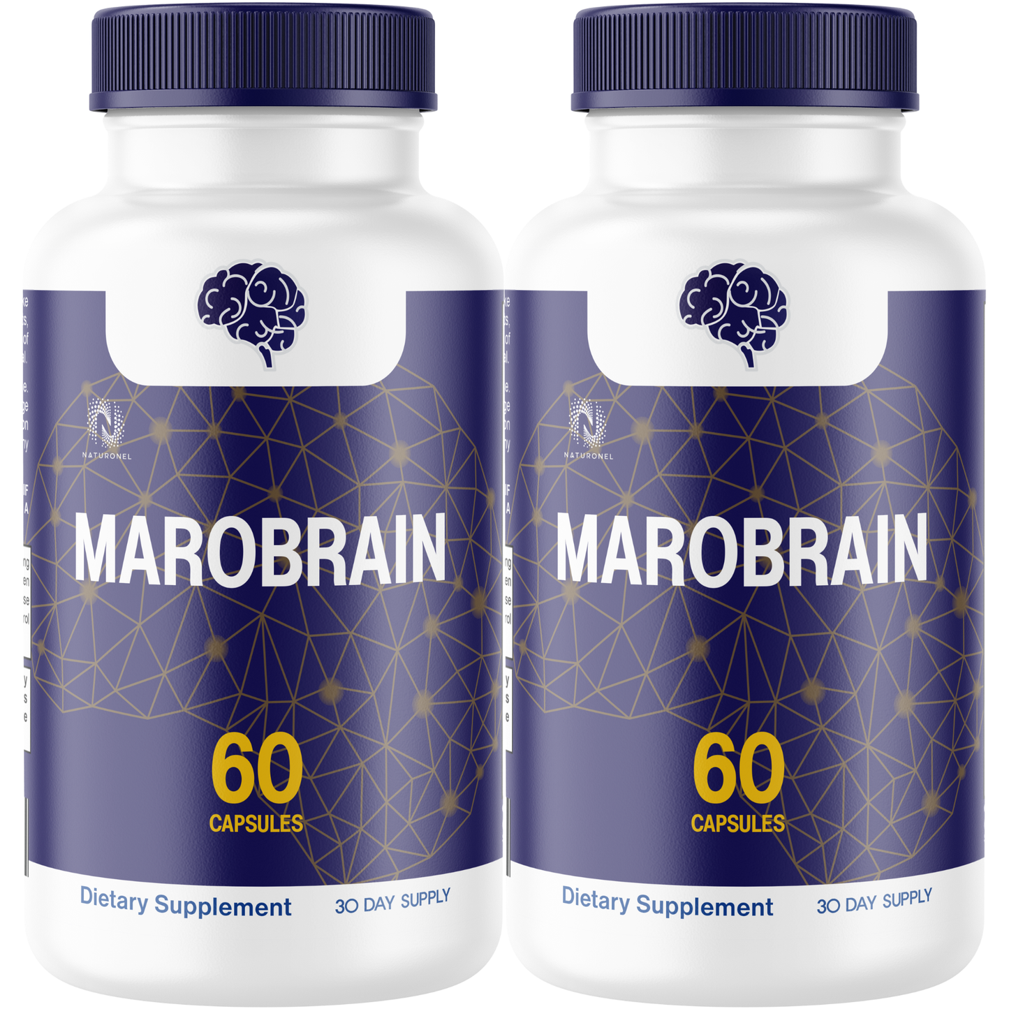 MAROBRAIN Brain Supplement – Advanced Nootropic Formula with DMAE, Bacopa, Huperzine A, GABA, DHA, L-Glutamine & Essential Vitamins – Memory, Focus & Mental Clarity Support