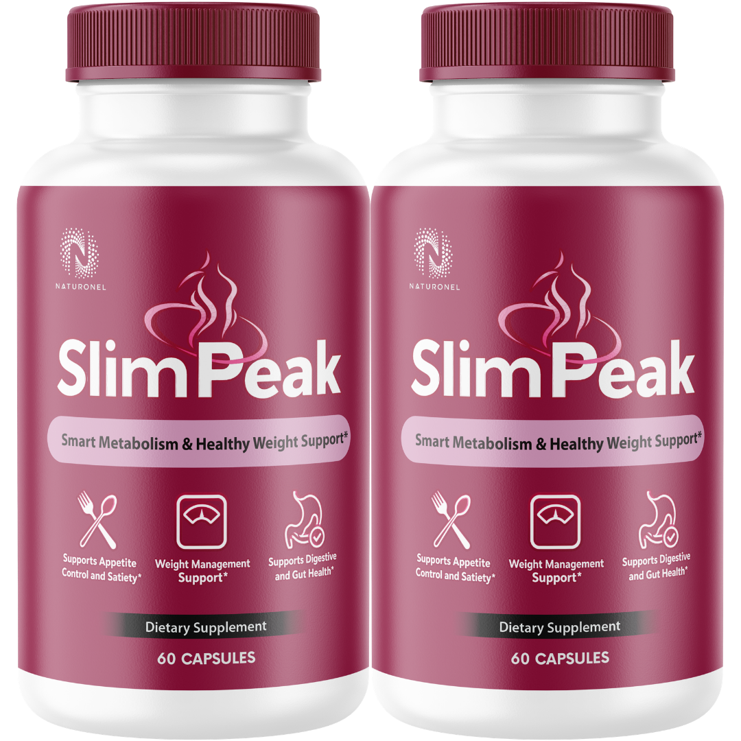Slim Peak Weight Management Support (2 Pack) – Raspberry Ketones 500mg, African Mango 300mg, Green Tea Extract, Apple Cider Vinegar & Kelp – Metabolism & Appetite Support