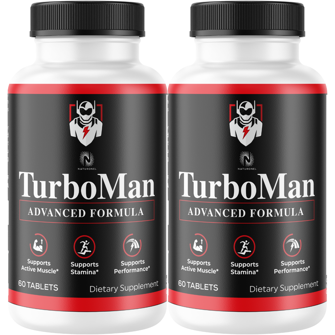 TurboMan (2 Pack) Supplement – Advanced Men's Performance Formula with Longjack, Maca, L-Arginine, Zinc & Ginseng, Supports Stamina, Performance & Active Muscle