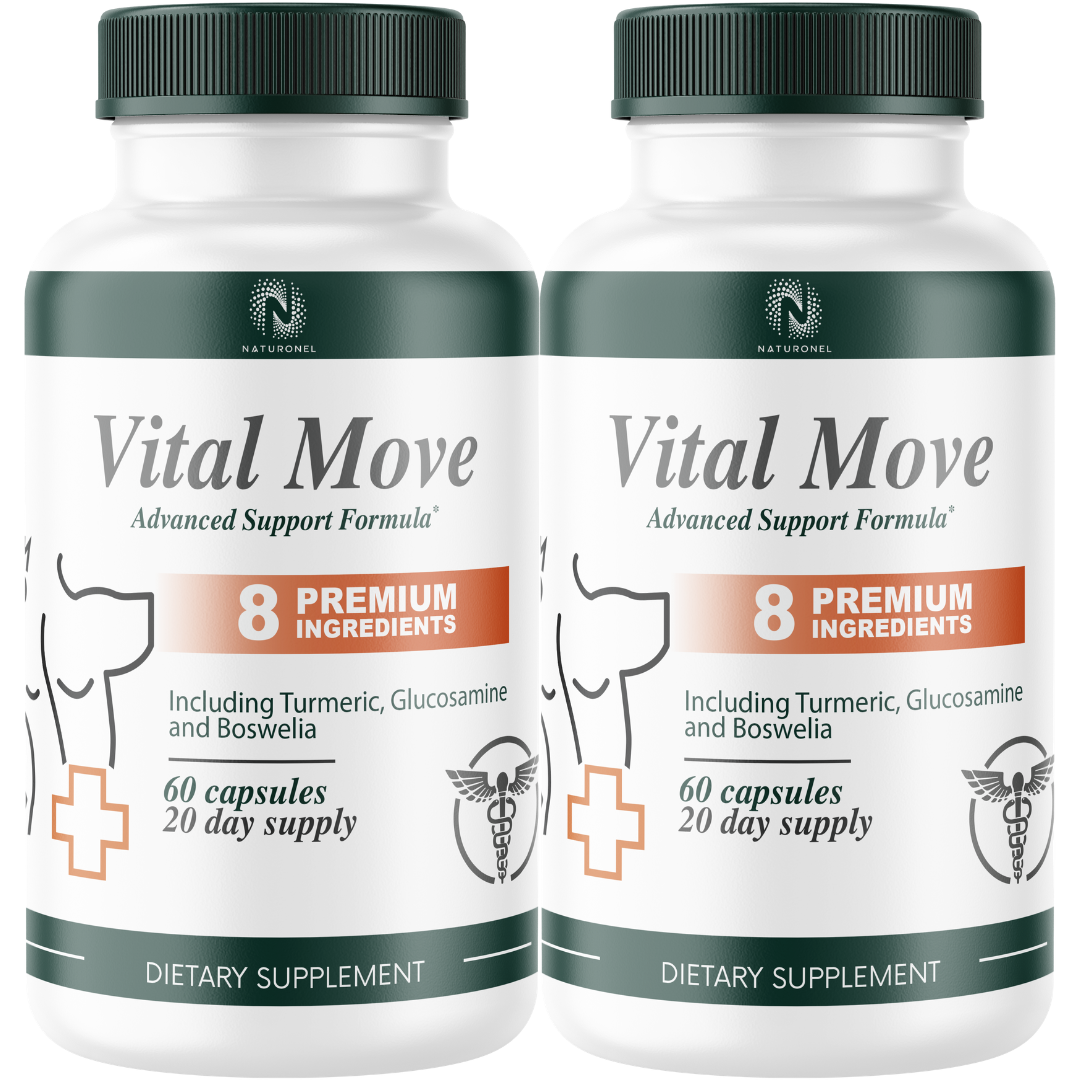 Vital Move Premium Joint Wellness Supplement – Glucosamine 1500mg with Chondroitin, Turmeric, Boswellia, MSM, Bromelain & Quercetin – Advanced 8-Ingredient Blend