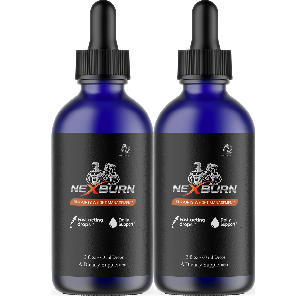 NEXBURN Weight Management Formula (2 Pack) – Fast Acting Liquid Drops with Amino Acid Blend – Daily Support