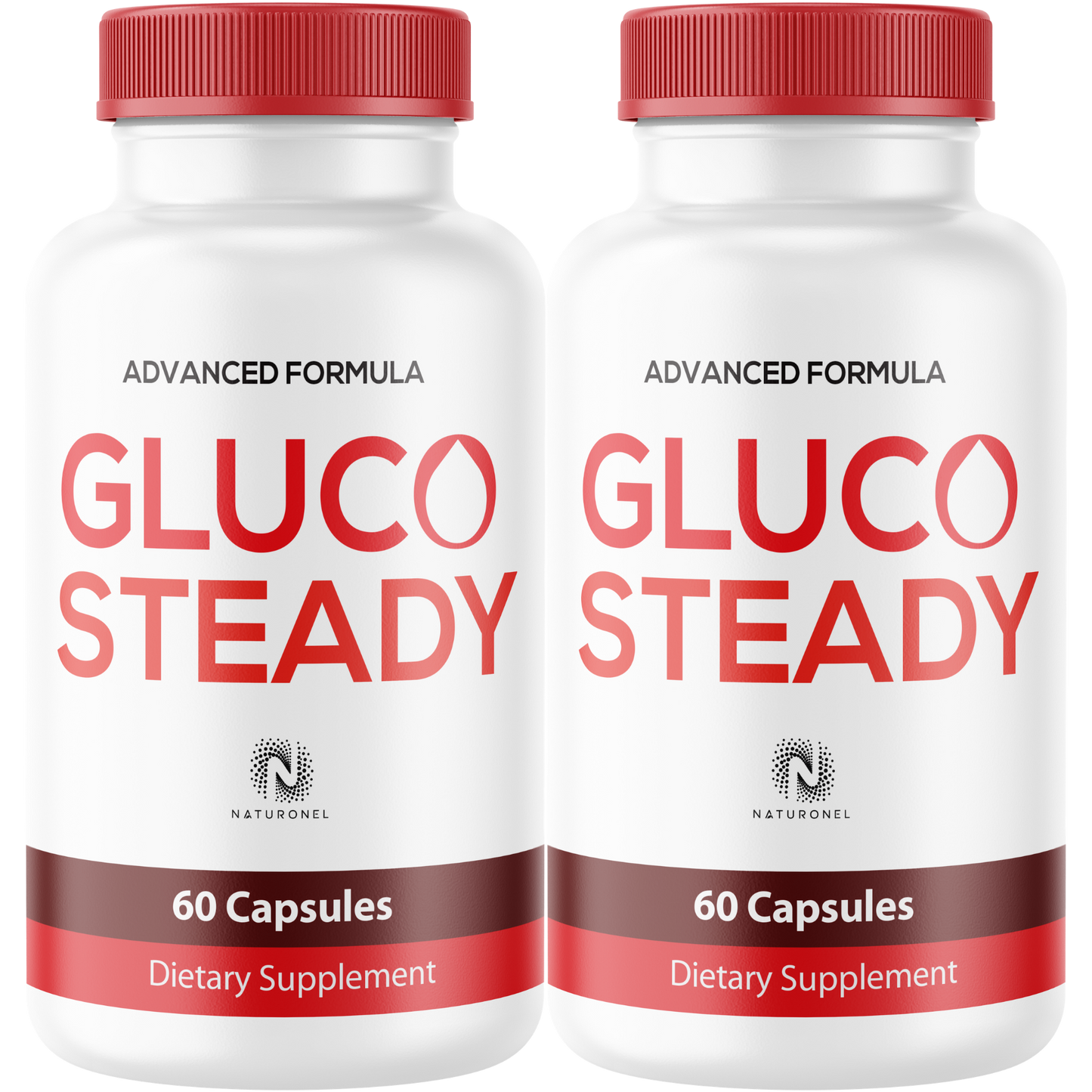 Gluco Steady (2 Pack) Supplement – Advanced Blood Sugar Support Formula with Chromium, Cinnamon, Alpha Lipoic Acid, Banaba & Bitter Melon – Daily Metabolic Wellness