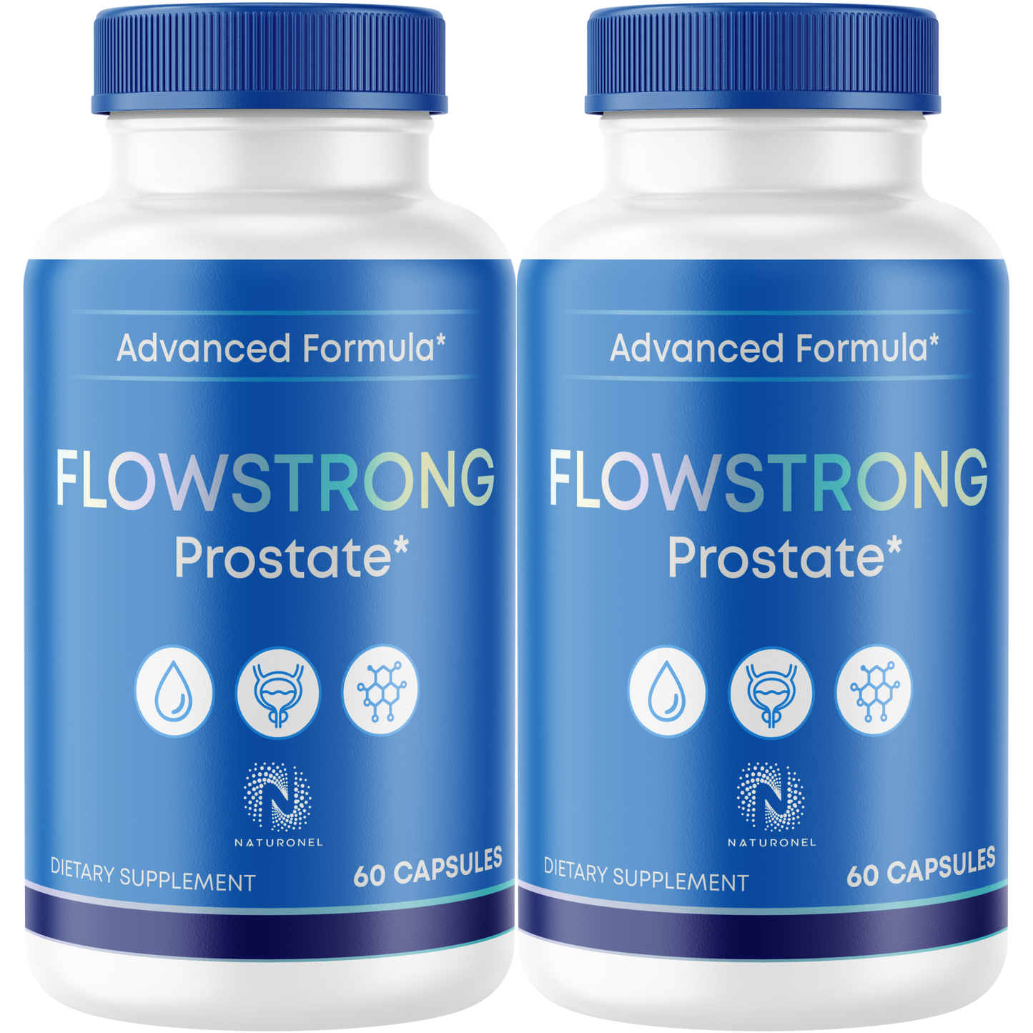 FlowStrong (2 Pack) Prostate Supplement for Men – Advanced Prostate Wellness Formula with Saw Palmetto, Pygeum, Plant Sterols, Zinc & Selenium – Daily Men's Health Support