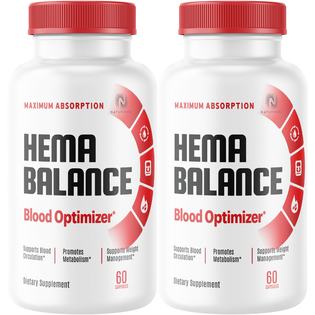 Hema Balance Maximum Absorption Formula (2 Pack) – Blood Optimizer Supplement for Healthy Circulation, Metabolism & Weight Management with Chromium & Botanical Extracts