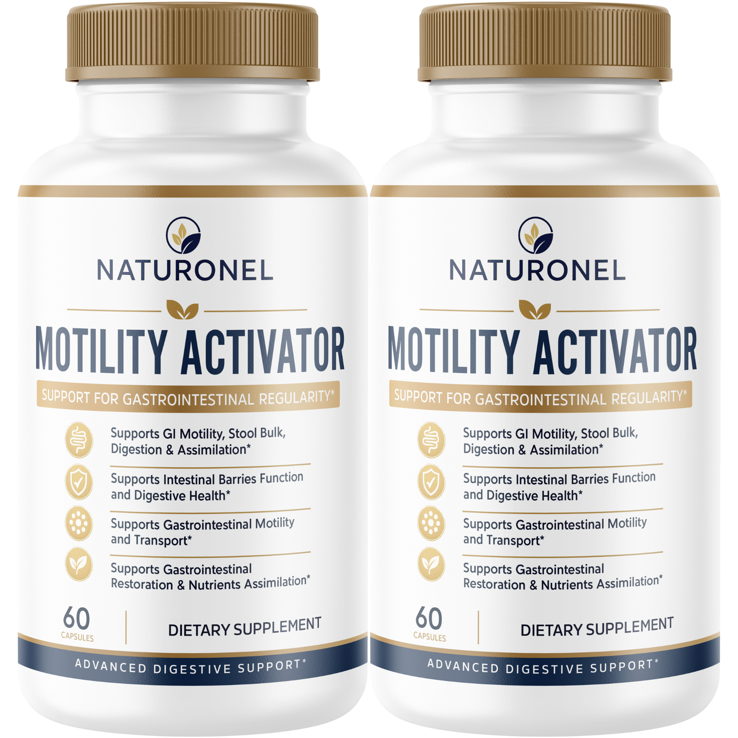 Motility Activator (2 Pack) Gut Health Supplement – Supports GI Motility, Digestive Regularity, Nutrient Assimilation & Intestinal Health with Probiotic and Botanicals
