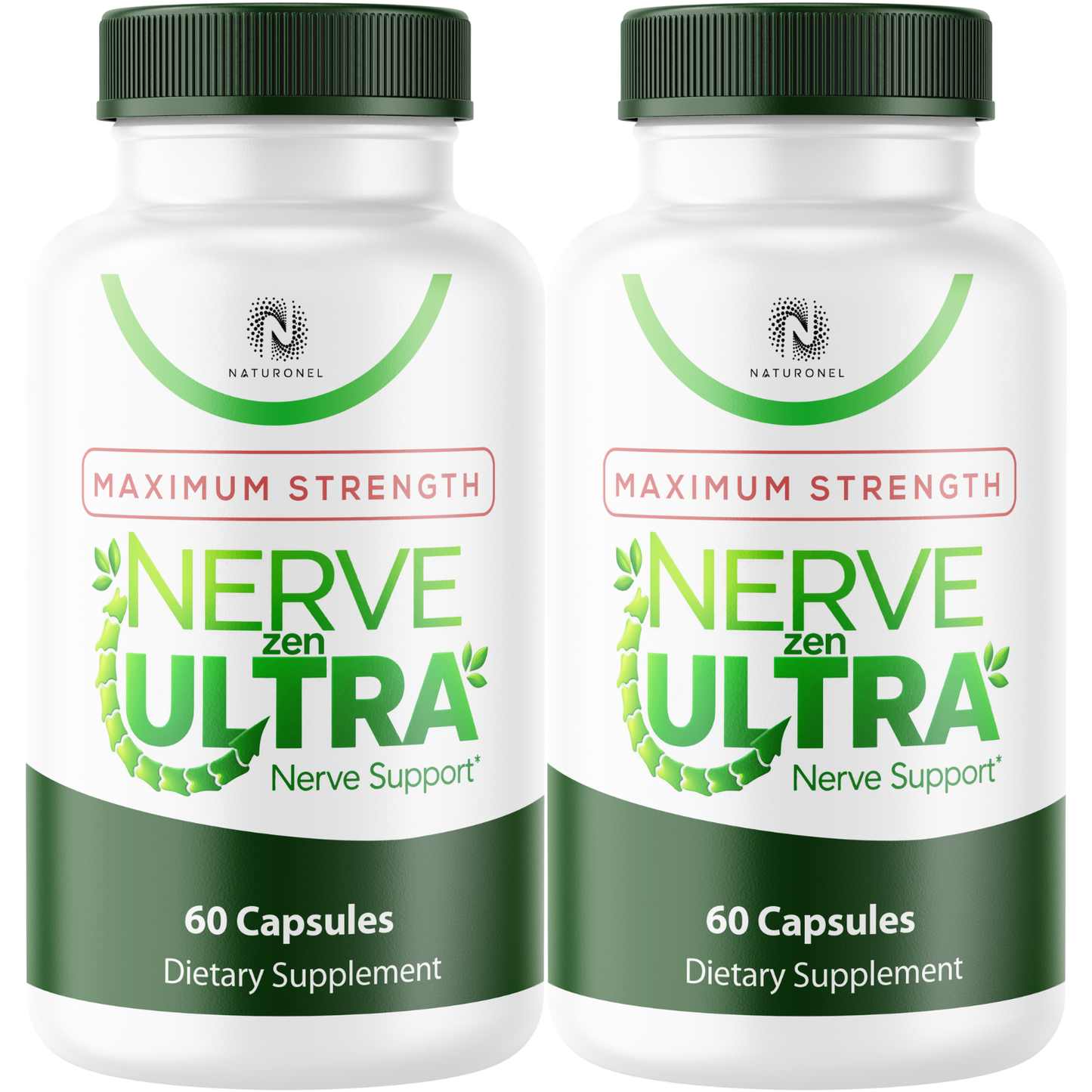 NerveZen Ultra (2 Pack) Maximum Strength Nerve Support Supplement – Premium Botanical Formula with Turmeric, Glucosamine Sulfate, Ginger Root, Boswellia, Chondroitin & BioPerine