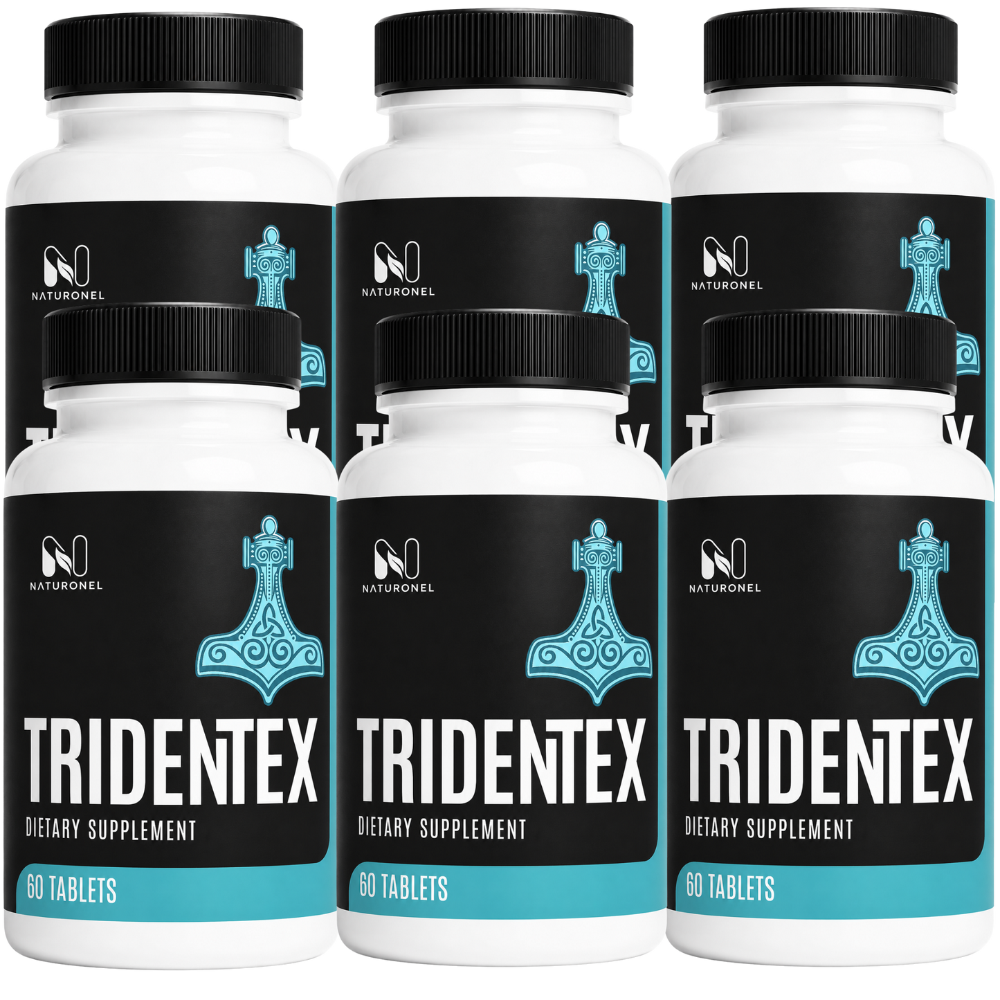 Tridentex Men's Herbal Supplement – Longjack, Maca, L-Arginine, Panax Ginseng, Tribulus, Pumpkin Seed, Zinc & Boron Complex - 6 Bottle