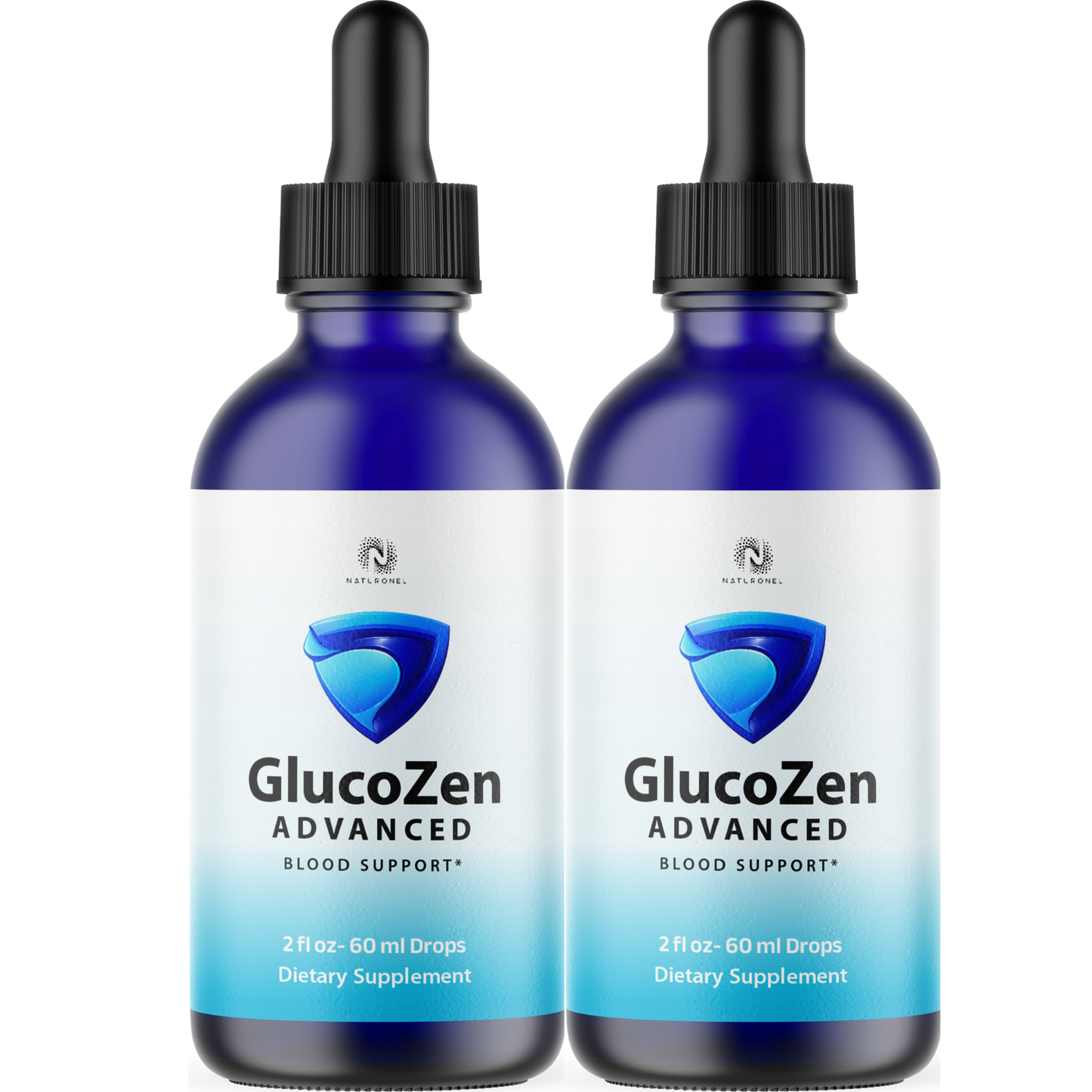 GlucoZen (2 Pack) Advanced Blood Support Drops – Liquid Dietary Supplement with L-Arginine HCl, L-Glutamine & L-Tryptophan