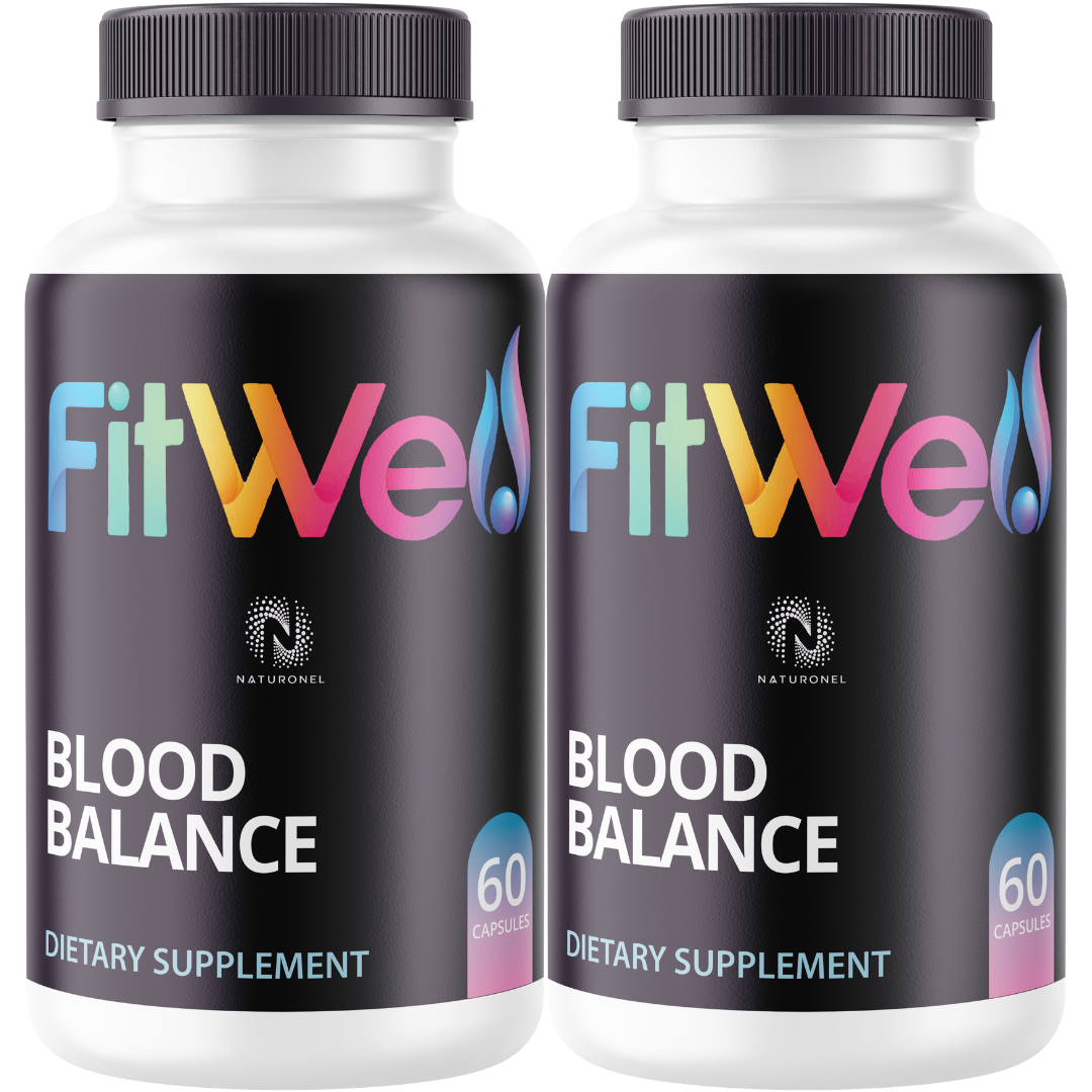 FitWell Blood Balance (2 Pack) – Daily Blood Sugar Metabolism Support with Chromium, Biotin, Magnesium, Zinc, Cinnamon & Herbal Extracts