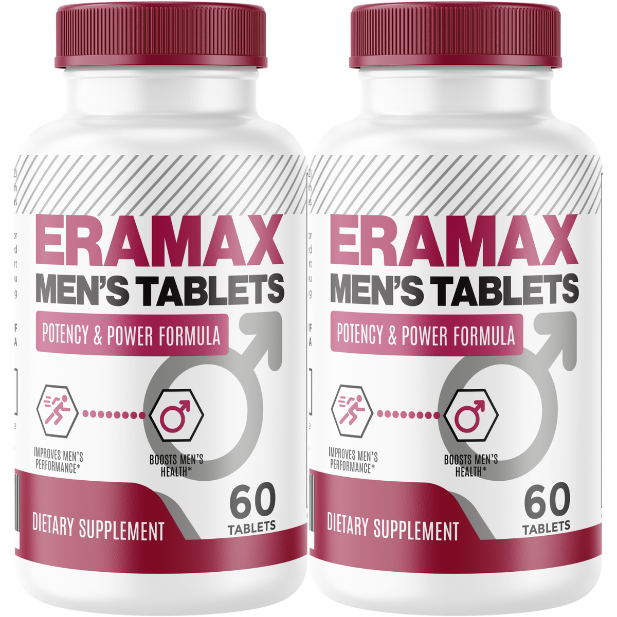 ERAMAX Men’s Performance Tablets (2 Pack) – Potency & Power Formula with Longjack, Maca, L-Arginine, Ginseng, Zinc & Herbal Blend