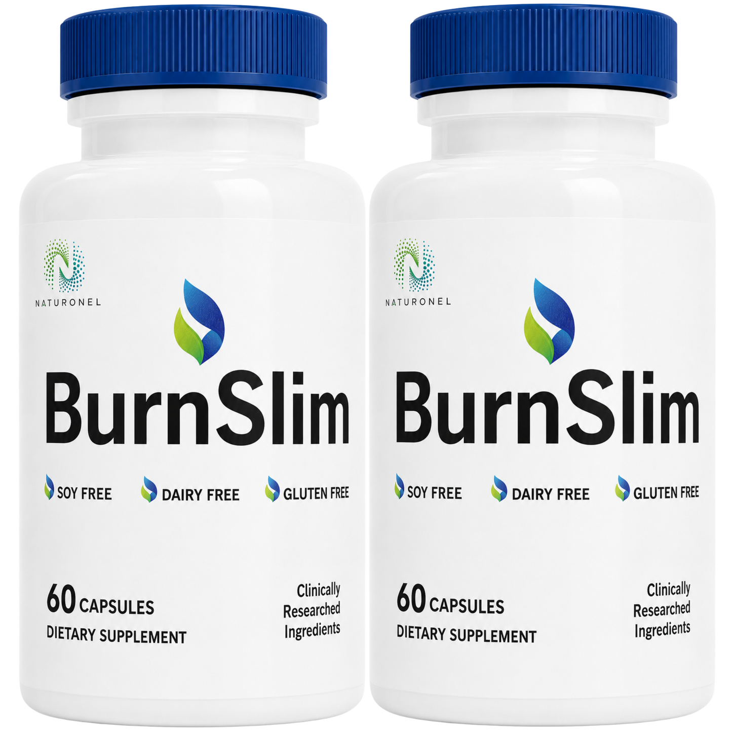 BurnSlim (2 Pack) Premium Multi-Ingredient Formula with Raspberry Ketones, African Mango, Green Tea Extract, Apple Cider Vinegar & Grape Seed Extract, Dietary Supplement