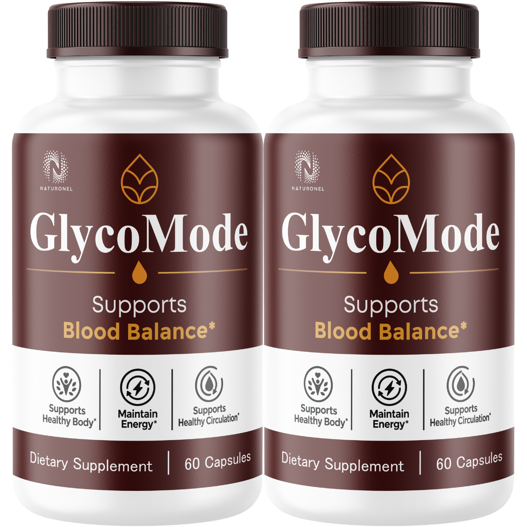 GlycoMode Advanced Blood Sugar Support (2 Pack) – Blood Balance Supplement with Chromium, Cinnamon, Banaba & Bitter Melon – Supports Healthy Circulation, Metabolism & Energy