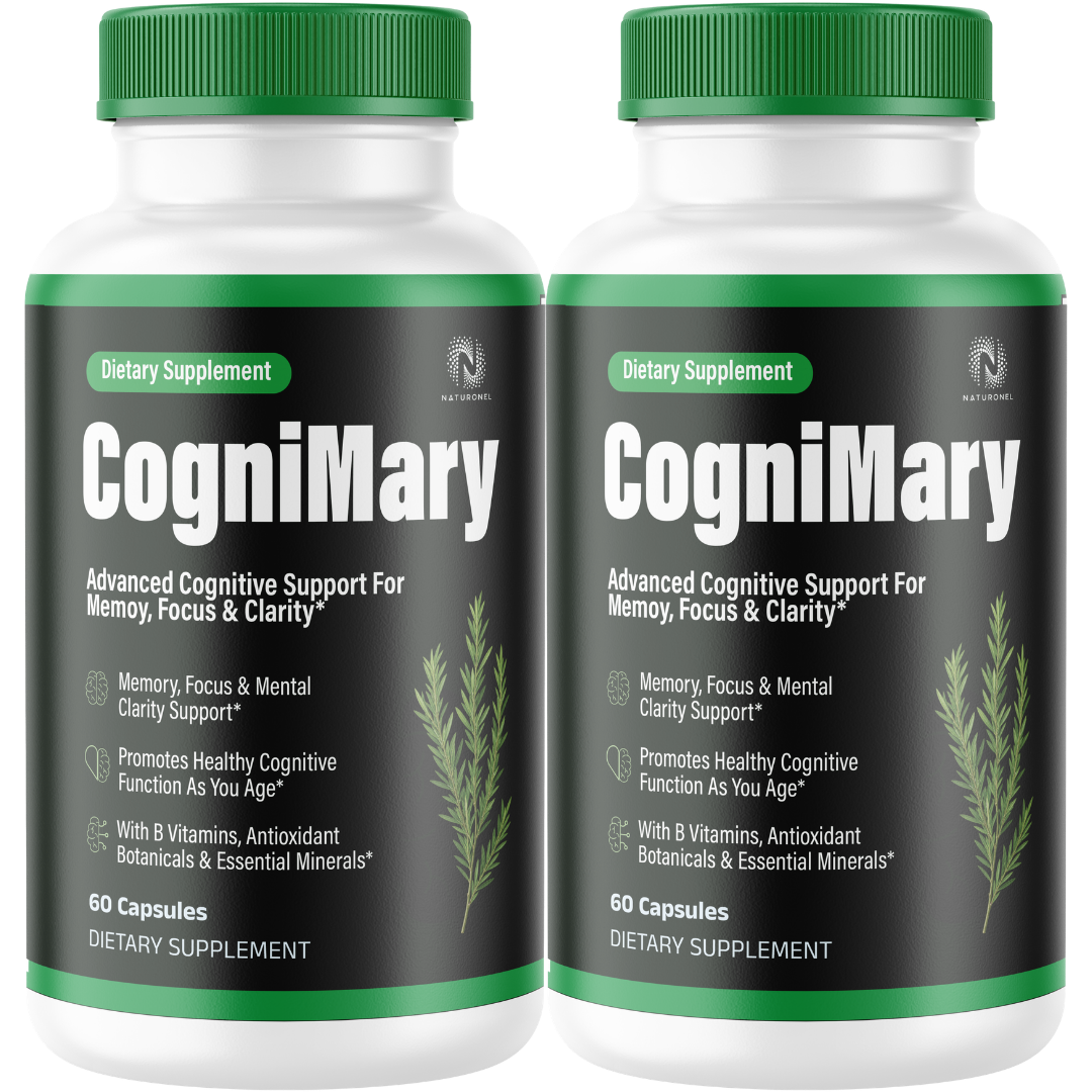 CogniMary Advanced Brain Support Supplement (2 Pack) – Memory, Focus & Mental Clarity Formula with DMAE, Huperzine A, GABA, B Vitamins & Antioxidants