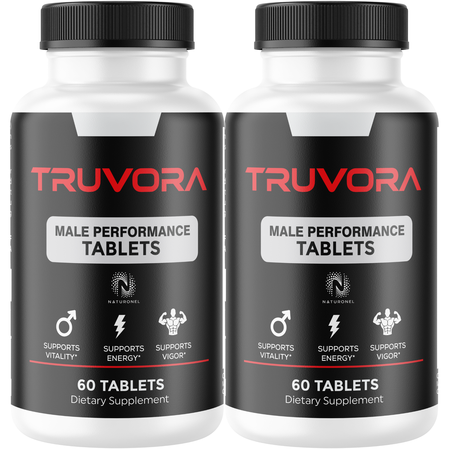 Truvora (2 Pack) Male Performance Tablets for Men – Daily Vitality Formula with Tongkat Ali, Maca, L-Arginine, Ginseng, Tribulus & Boron – Men's Wellness Supplement
