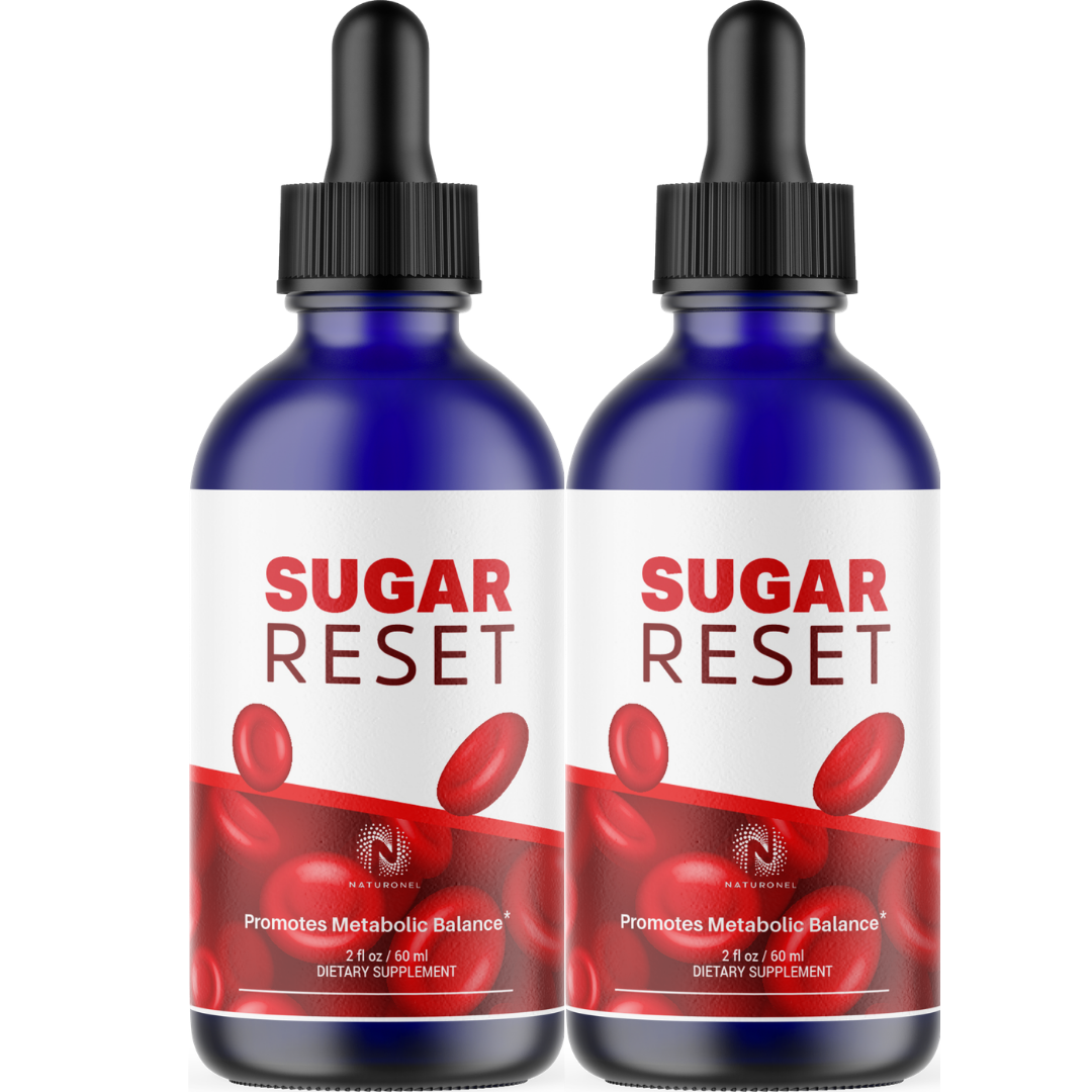 Sugar Reset Liquid Drops (2 Pack) – Daily Metabolic Support Formula – L-Arginine, L-Glutamine & L-Tryptophan – Natural Lemon Flavor