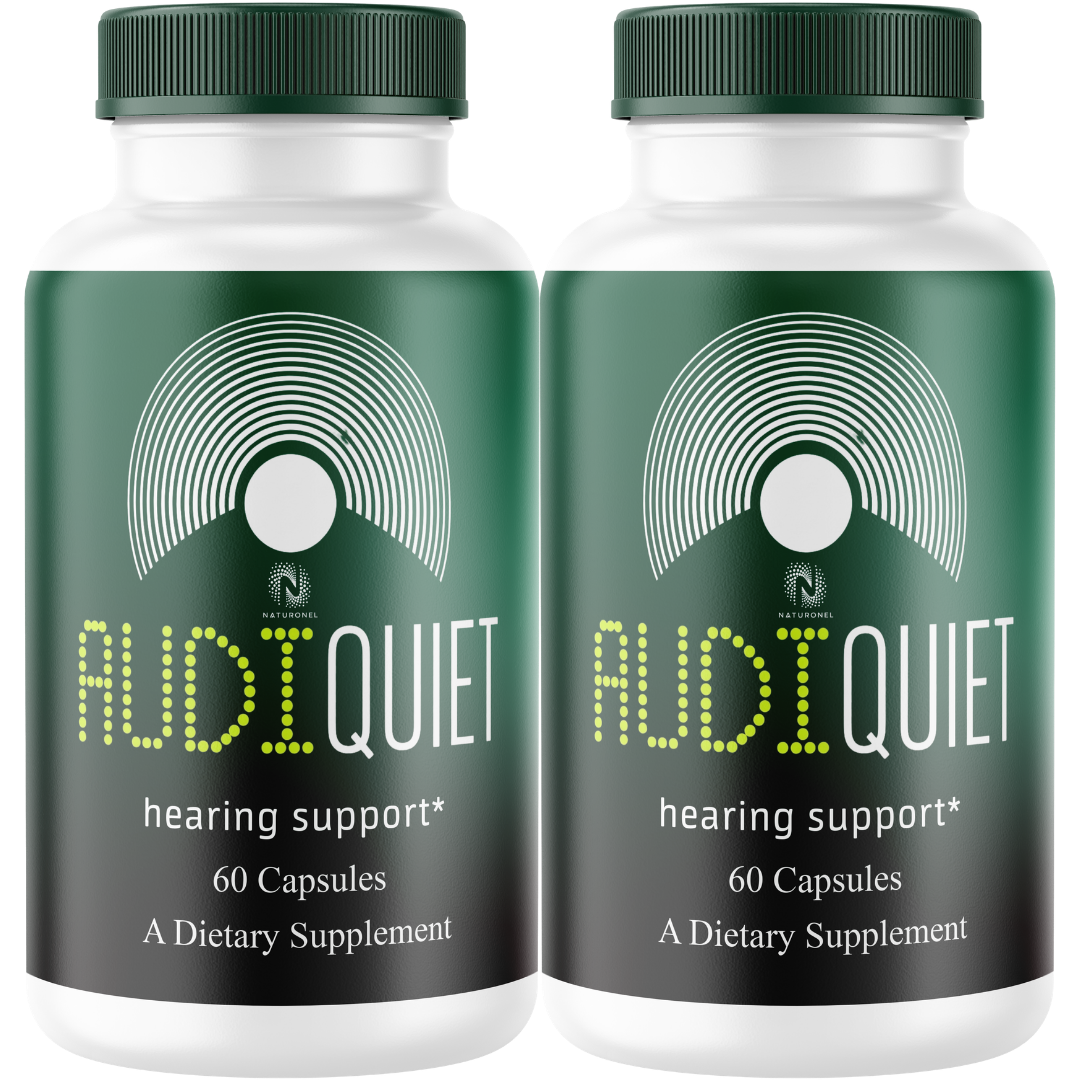 AudiQuiet Advanced Ear Wellness Supplement (2 Pack) – Turmeric, Ginger, Boswellia, Glucosamine & MSM Complex