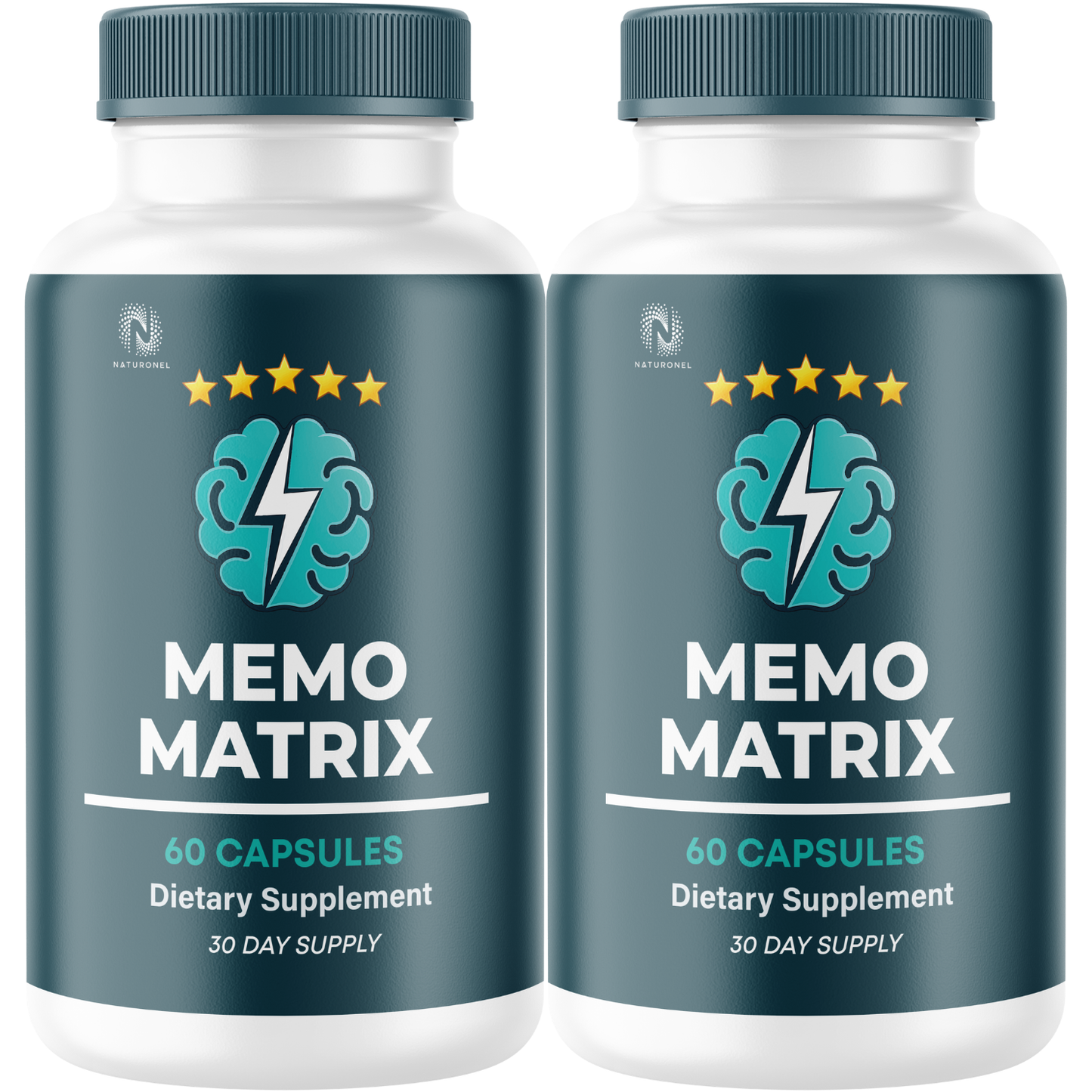 Memo Matrix (2 Pack) Brain Supplement – Memory & Focus Formula with DMAE, Bacopa, Phosphatidylserine, Huperzine A, DHA, Vitamins & Minerals – Cognitive Wellness Support
