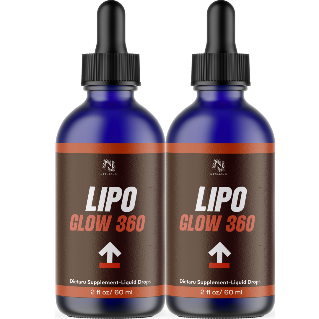 Lipo Glow 360 Drops (2 Pack) – Advanced Liquid Amino Acid Formula – L-Arginine, L-Glutamine & L-Tryptophan