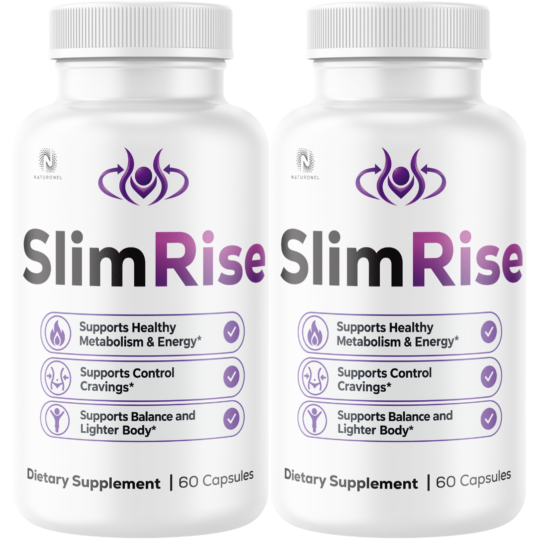 SlimRise Metabolism Support Supplement for Women & Men (2 Pack) – Raspberry Ketones, African Mango, Green Tea & Apple Cider Vinegar