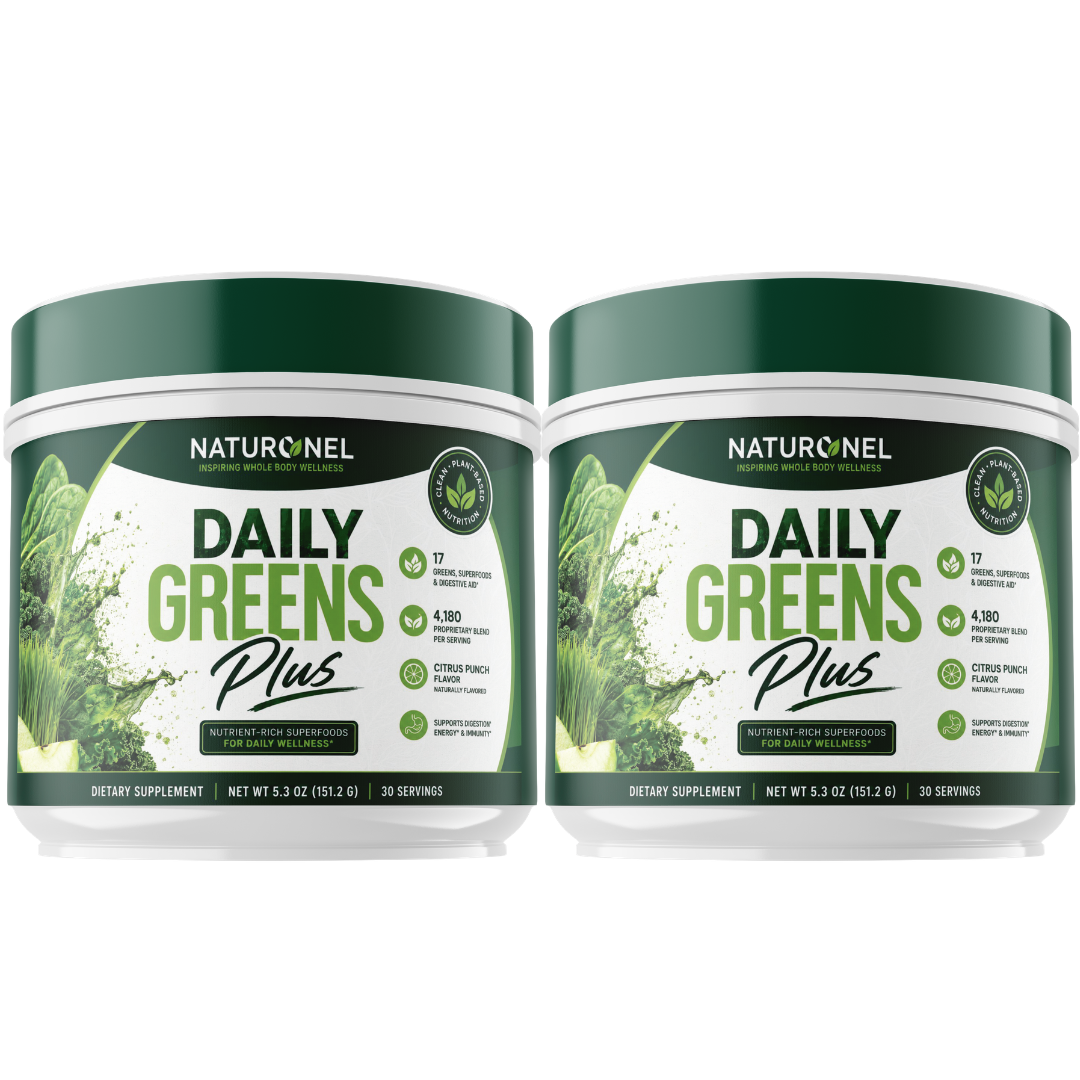Daily Greens Plus Powder - Superfood Greens Blend with Wheatgrass, Moringa, Spirulina, Chlorella, Matcha, Probiotics & Digestive Enzymes - Citrus Punch