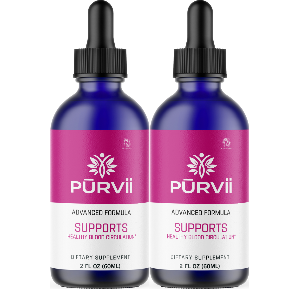 PURVII Circulation & Blood Flow Support (2 Pack) – Advanced Liquid Dietary Supplement with L-Arginine, L-Glutamine & L-Tryptophan