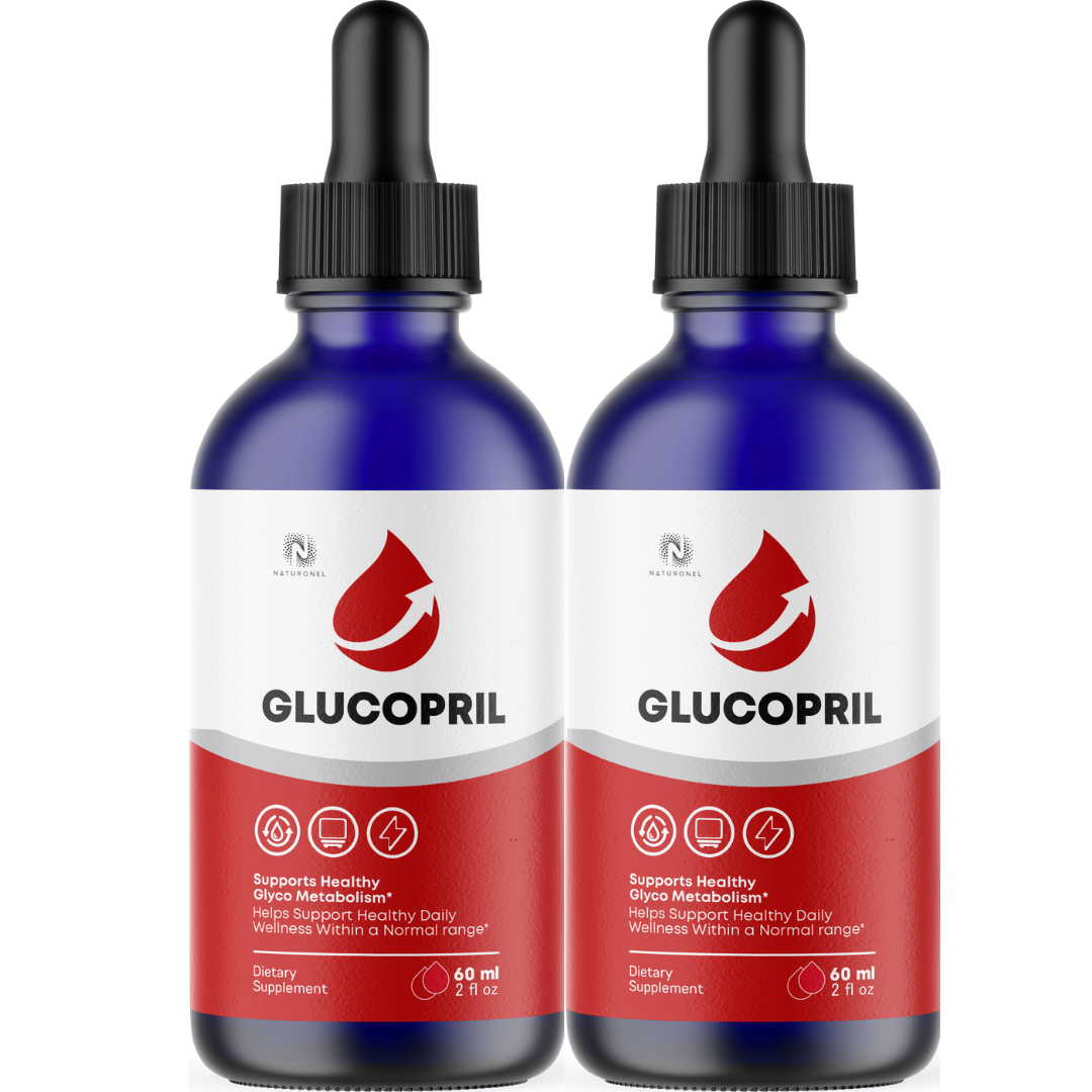 Glucopril Drops (2 Pack) – Daily Metabolism Support Formula with L-Arginine, L-Glutamine & L-Tryptophan
