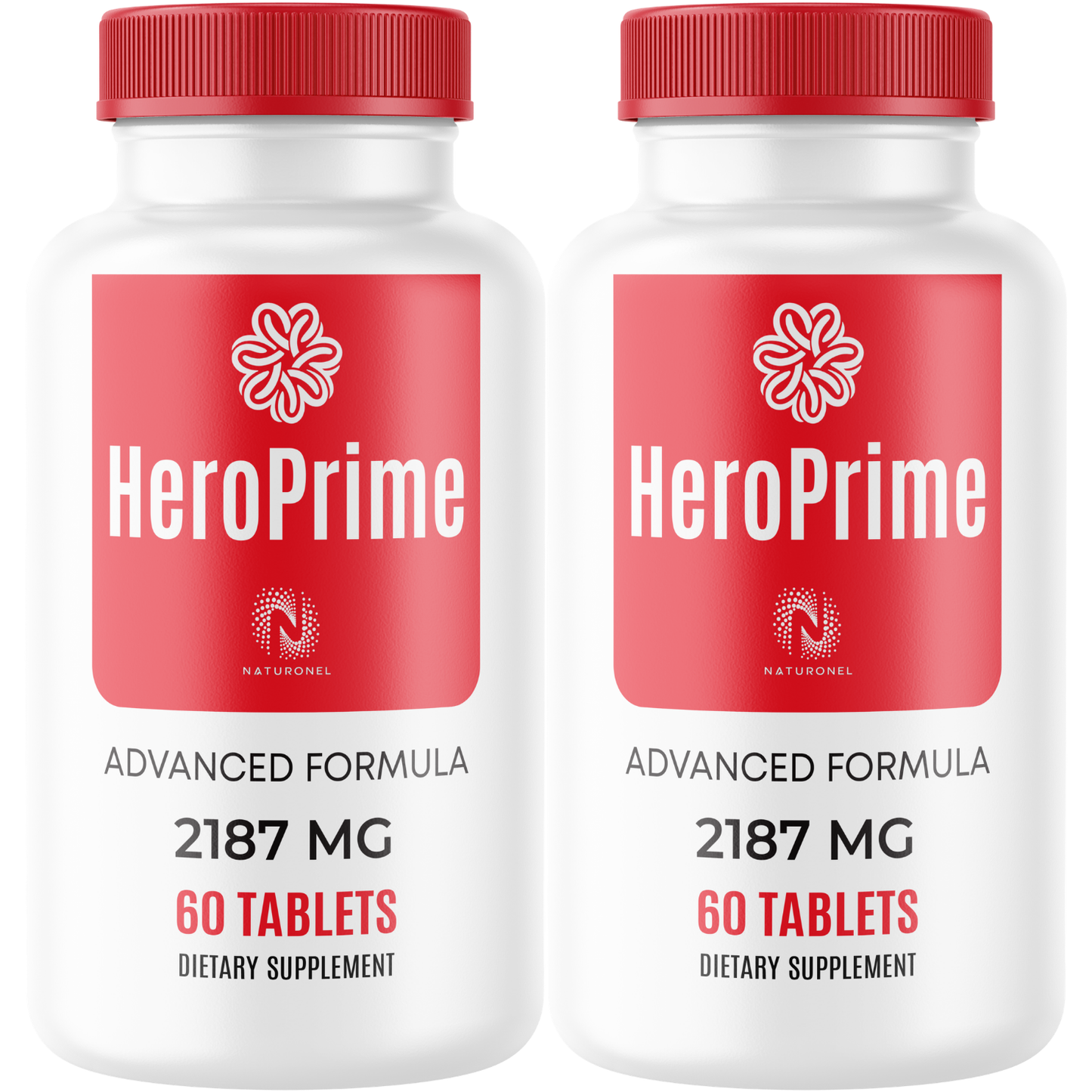HeroPrime (2 Pack) Supplement for Men – Tongkat Ali Supplement with Maca Root, L-Arginine HCl, Asian Ginseng, Zinc, Boron & Herbal Blend