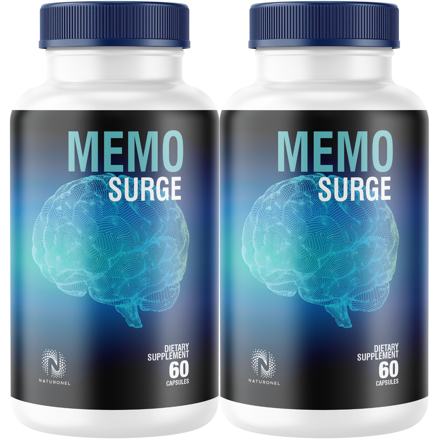 Memo Surge (2 Pack) – Advanced Nootropic Brain Supplement for Memory, Focus & Mental Clarity – Cognitive Support Formula with DMAE, Bacopa, Huperzine A, Phosphatidylserine, GABA & Vitamins