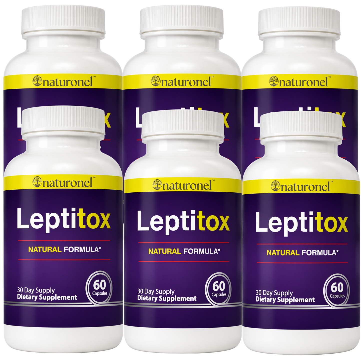 Leptitox Colon Cleanse & Gut Health Supplement – Herbal Digestive Support Formula with Psyllium Husk, Aloe Vera, Bentonite Clay & Probiotic – 60 Capsules