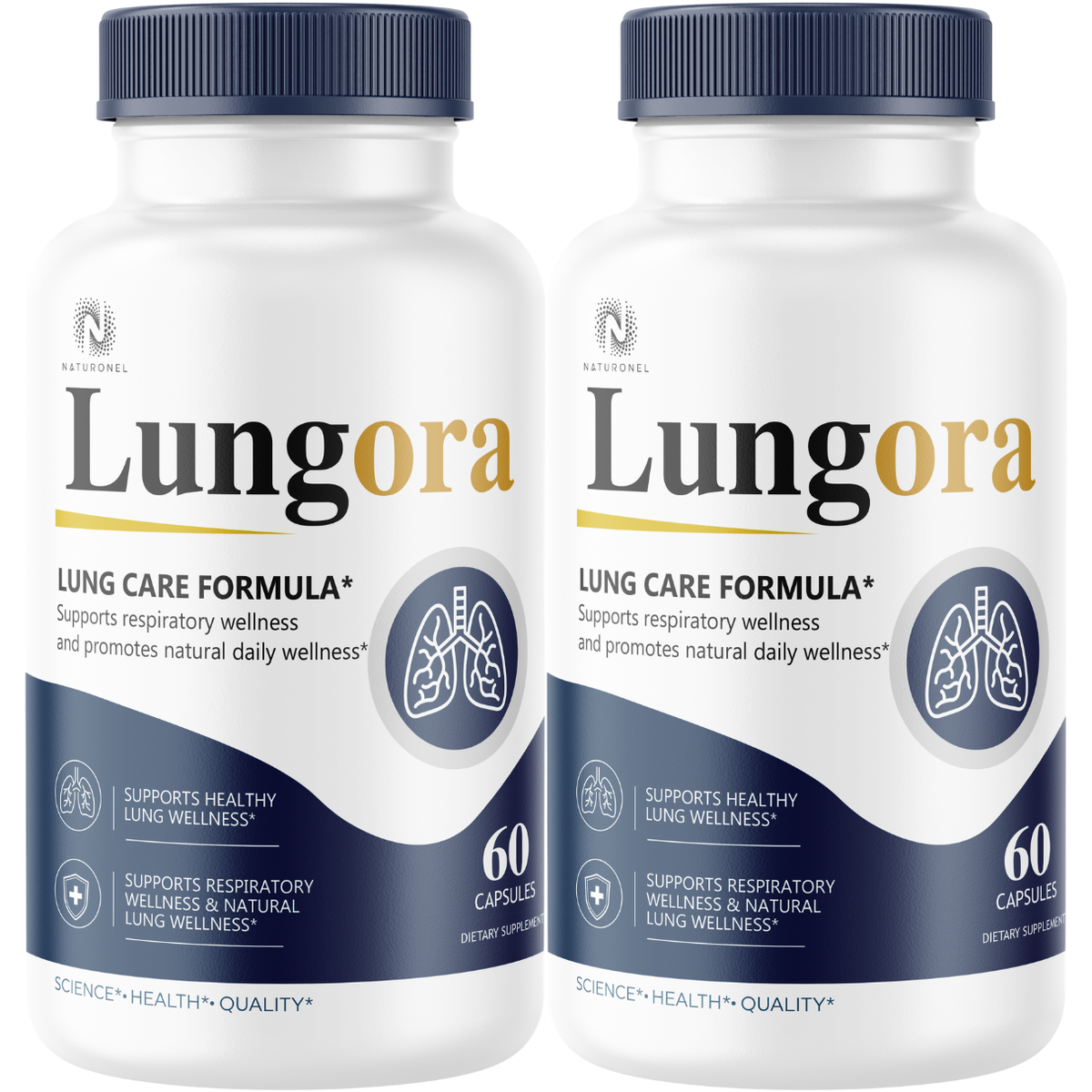 Lungora Lung Wellness Complex (2 Pack) – Advanced Respiratory Support with Elderberry, Echinacea, Vitamin C, Zinc, Turmeric & Garlic