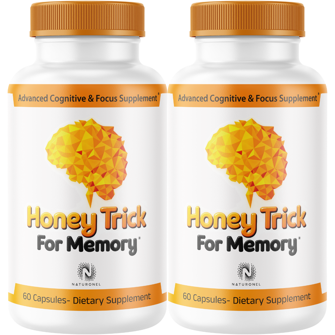 Honey Trick for Memory (2 Pack) – Premium Brain, Memory & Focus Support Supplement with DMAE, Choline & Herbal Blend