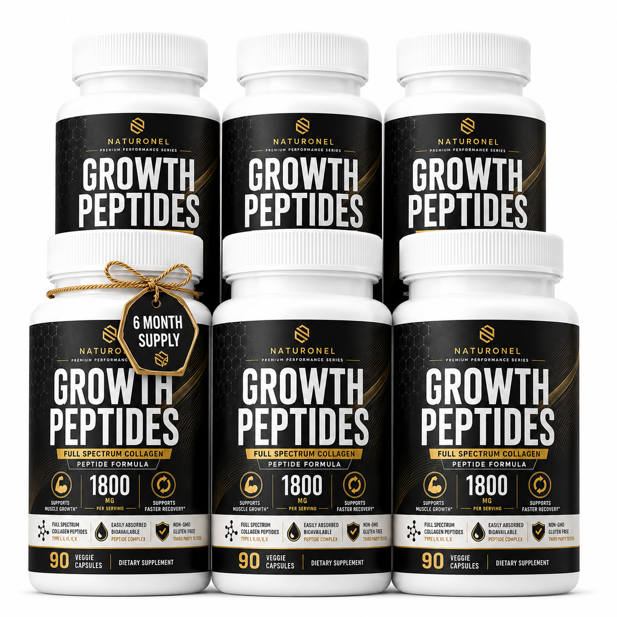 Naturonel Growth Peptides Formula - 90 Capsules