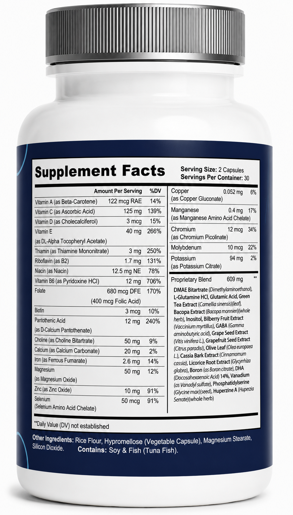 BrainVex – Advanced Memory & Focus Supplement for Cognitive Support, Mental Clarity, Recall & Concentration, Nootropic Brain Formula with Vitamins, Herbal Extracts & Amino Acids - 6 Bottle
